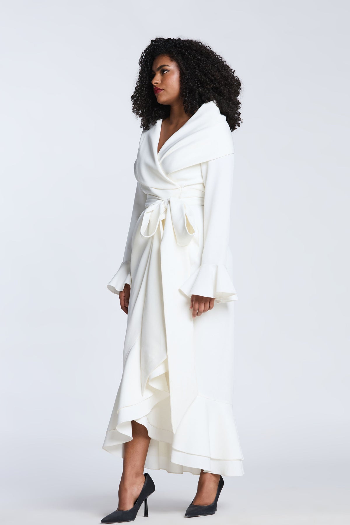 Ivory Wrap Dress