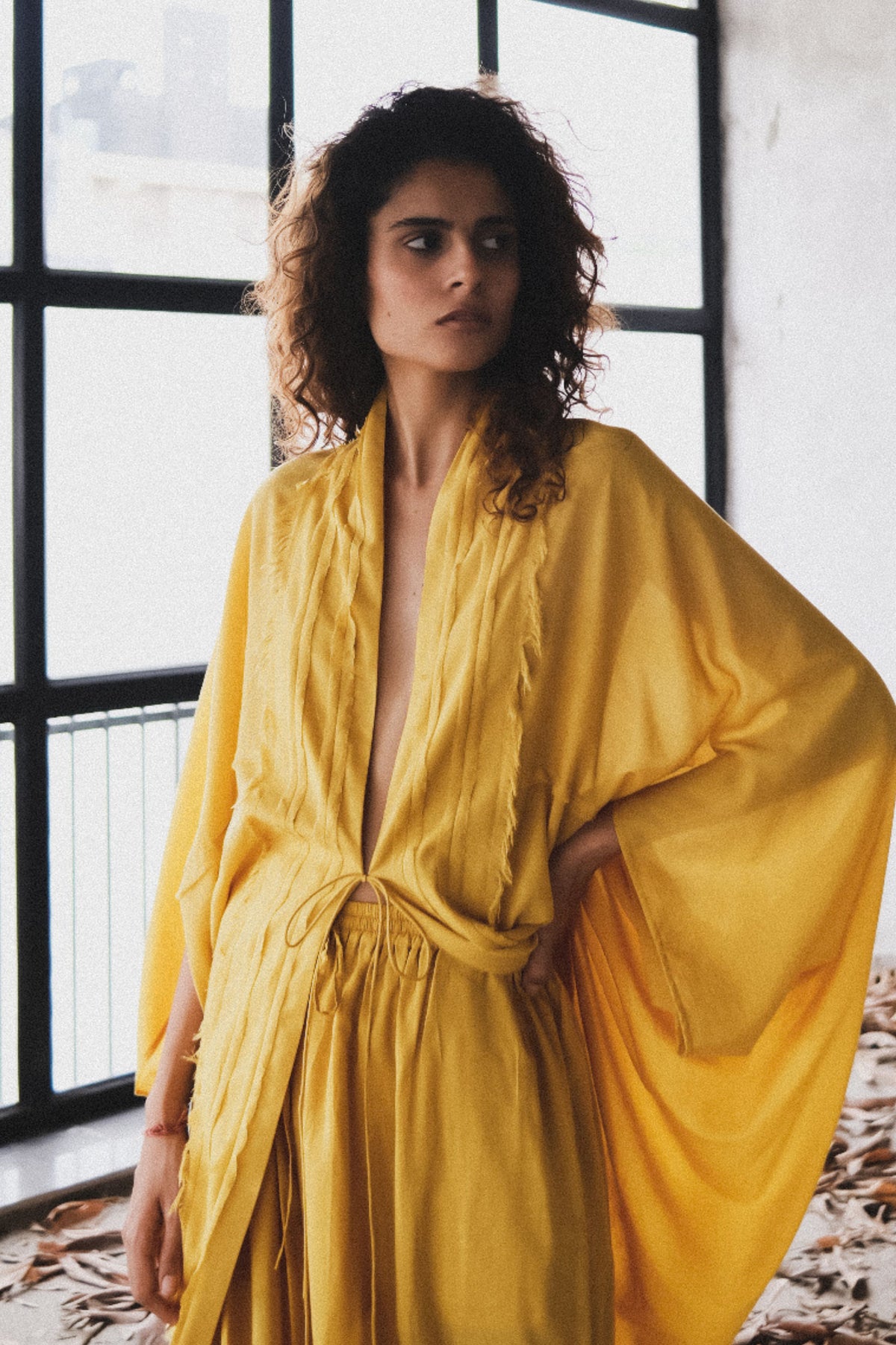 Yellow Alipsa Robe Set