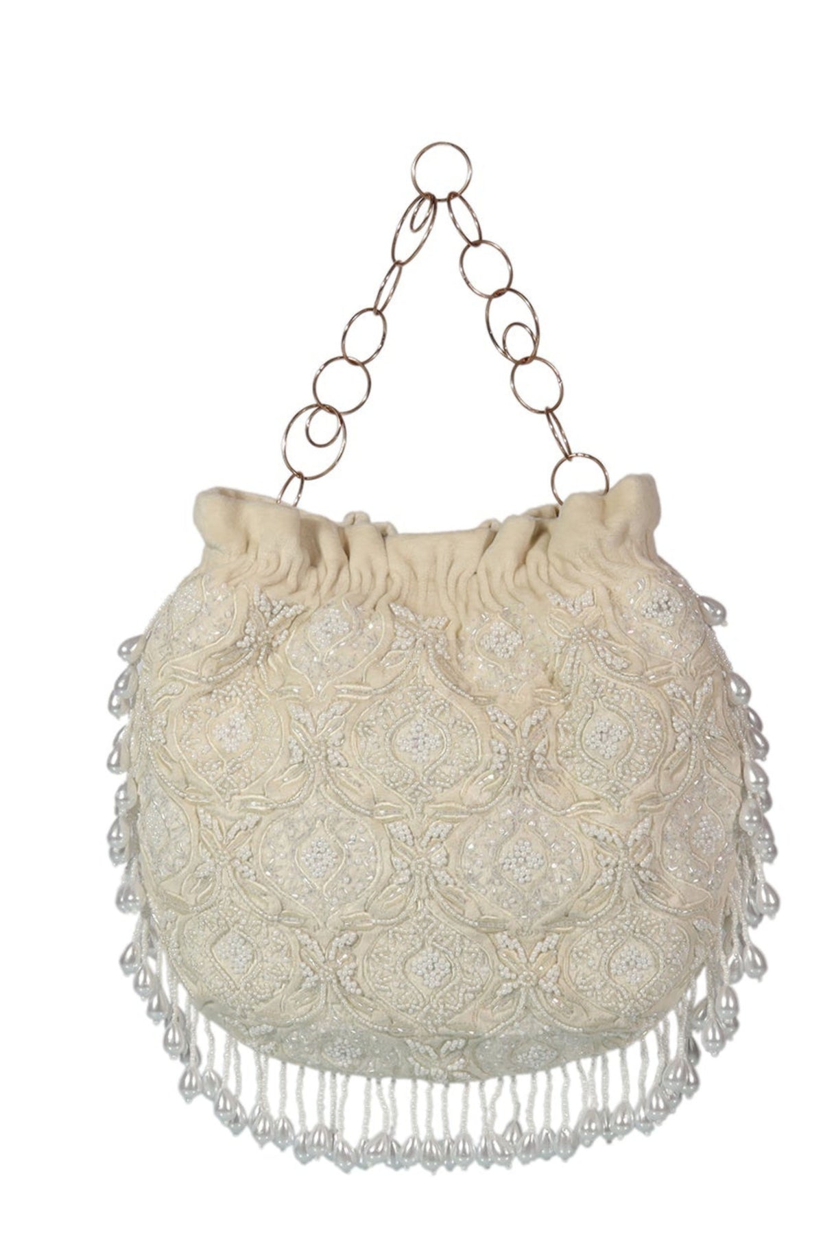 Motiya ivory potli bag