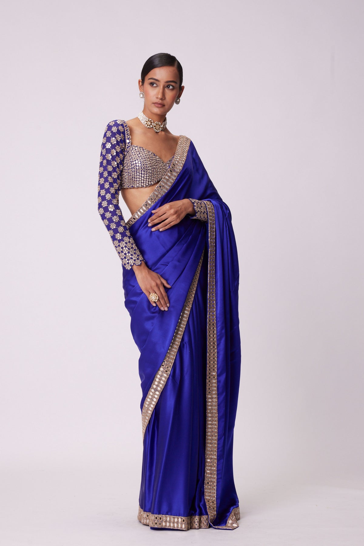 Persian Blue Saree Set