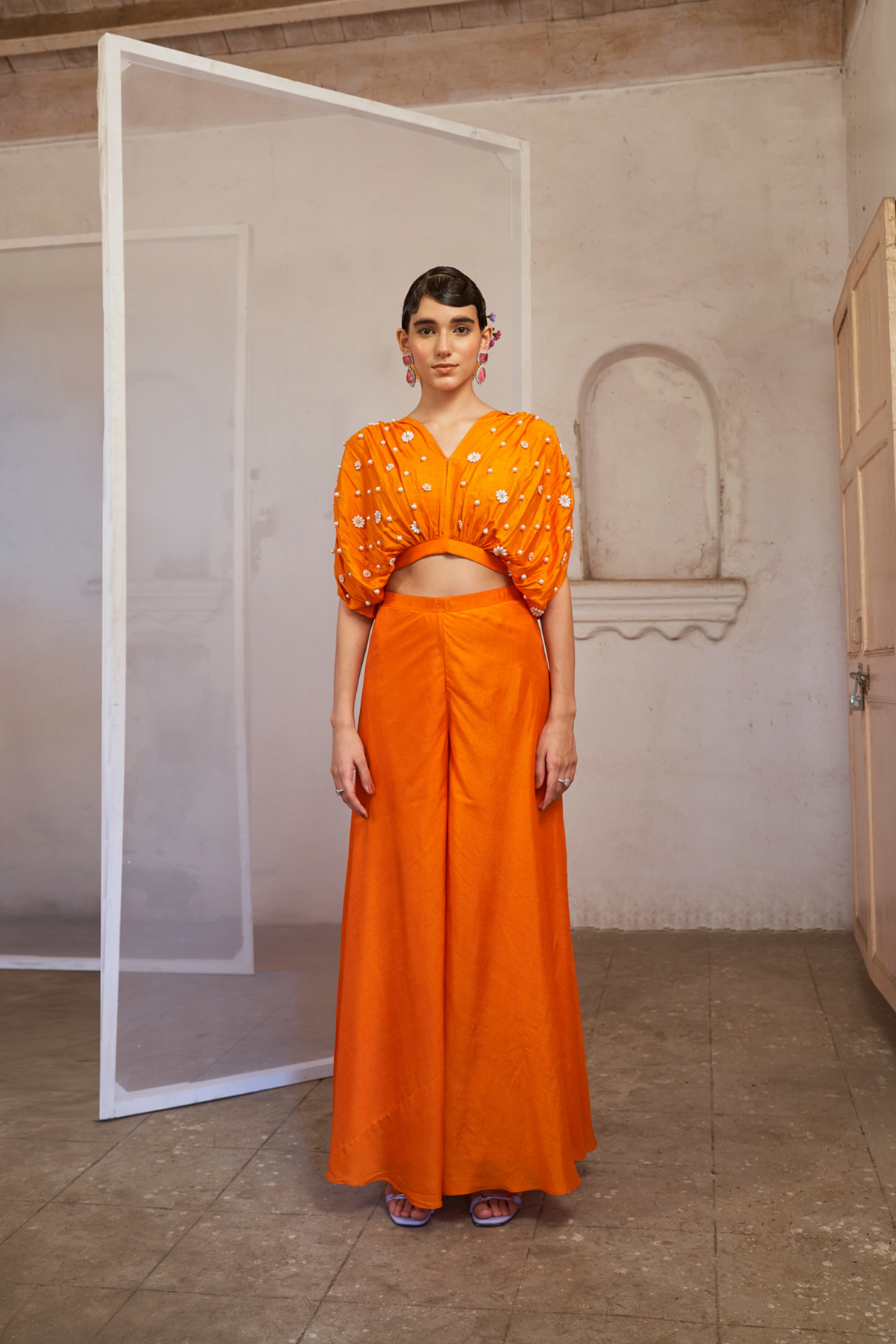 Orange  Palazzo Set