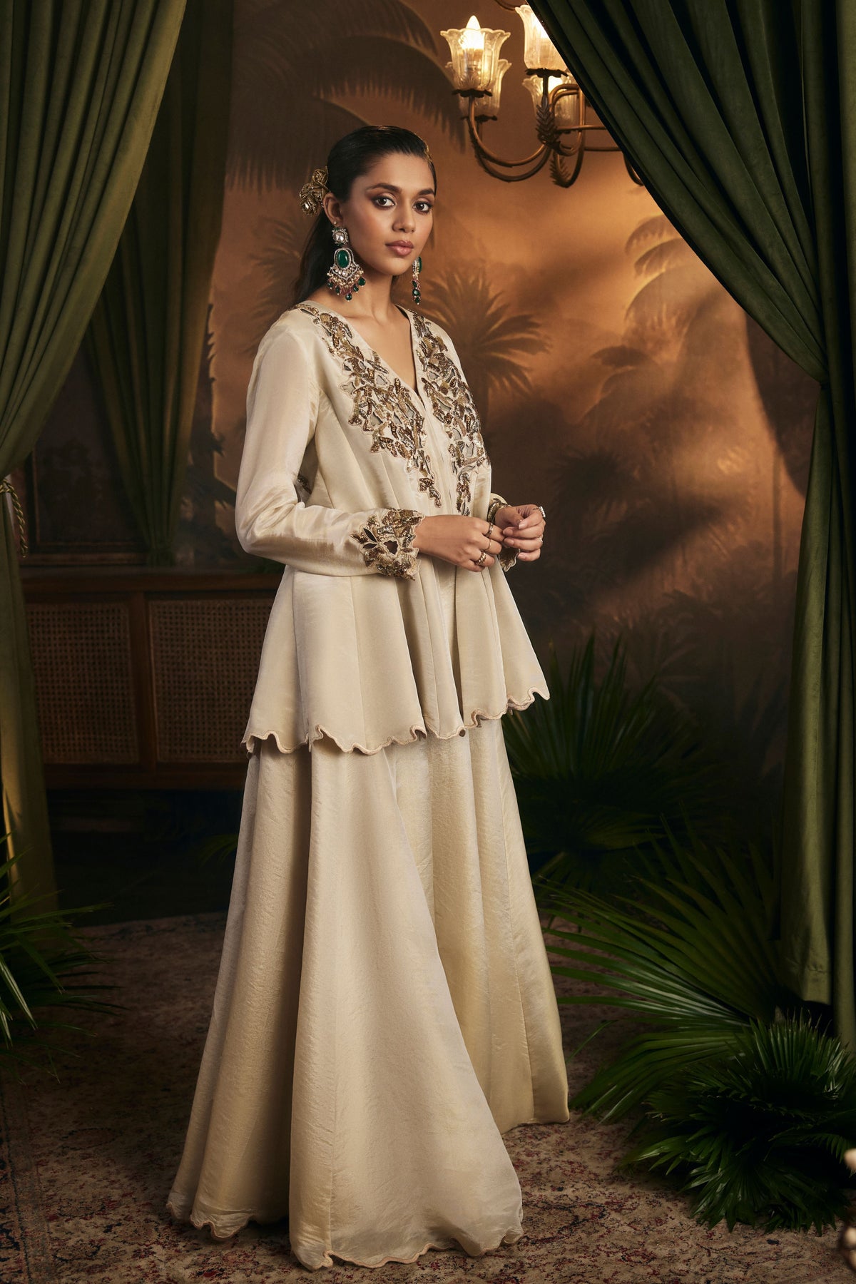 Champagne Gold Sharara Set