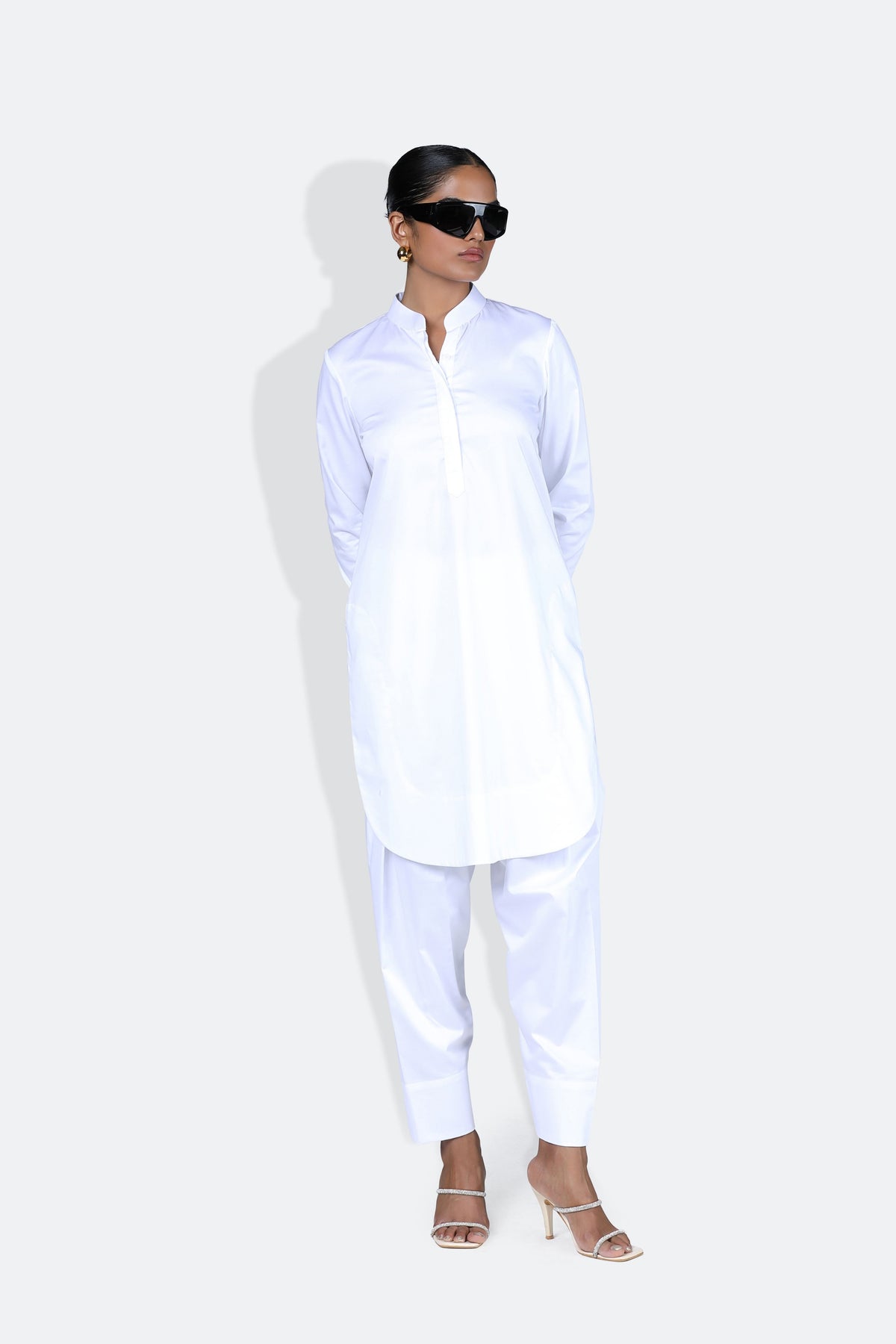 Giza White Tunic Set