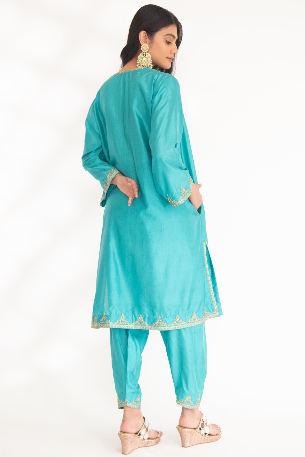 Firozi Vedya Kurta Set