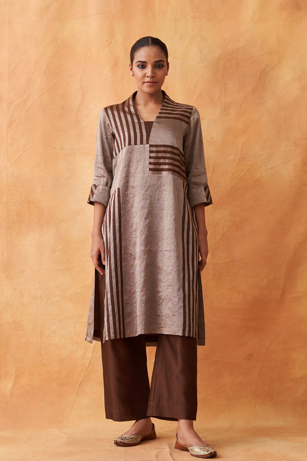 Silver Brown Kurta