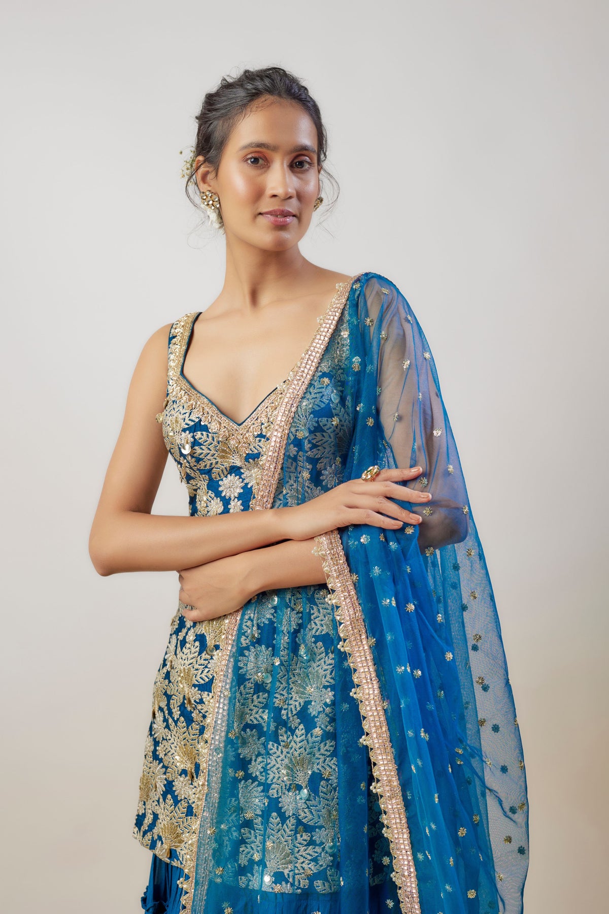 Gita Blue Sharara Set