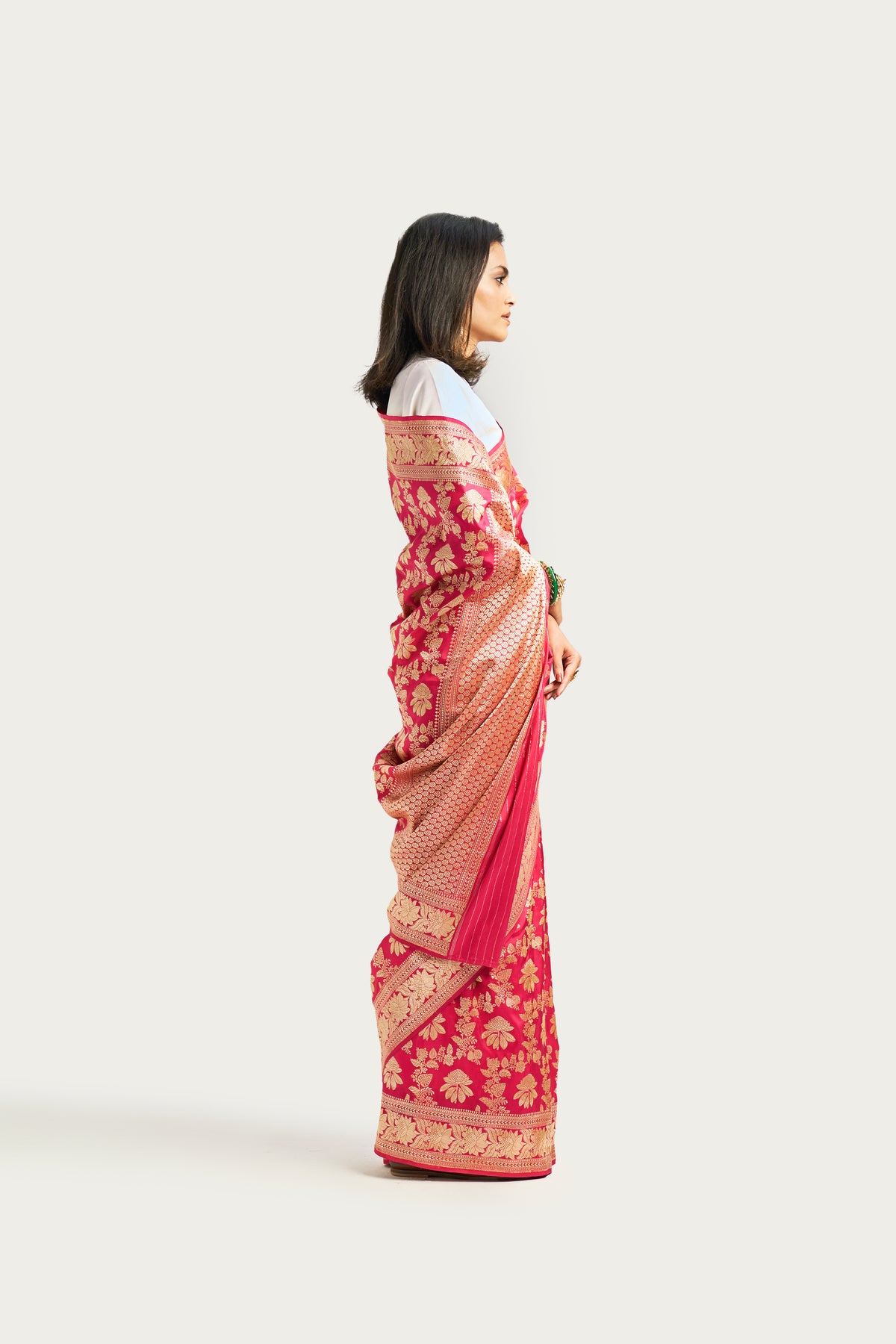 Calicut jaal ruby saree