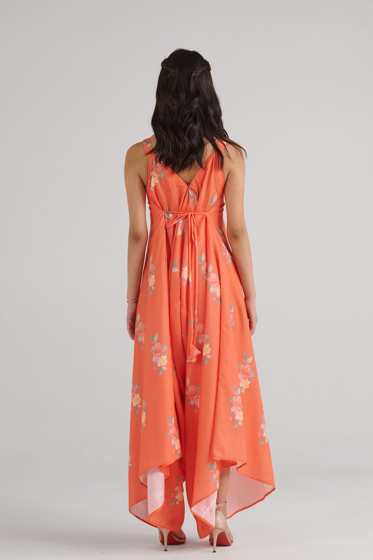 Bright Orange Palazzo Jumpsuit