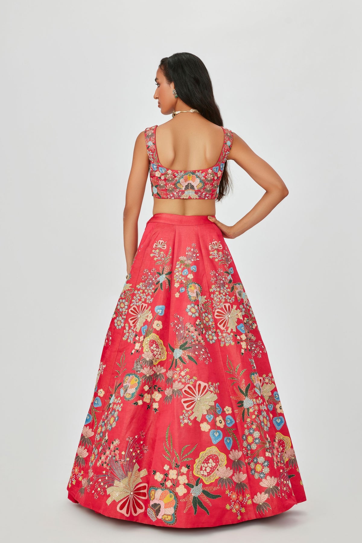 Carmine Pink Zahra Lehenga