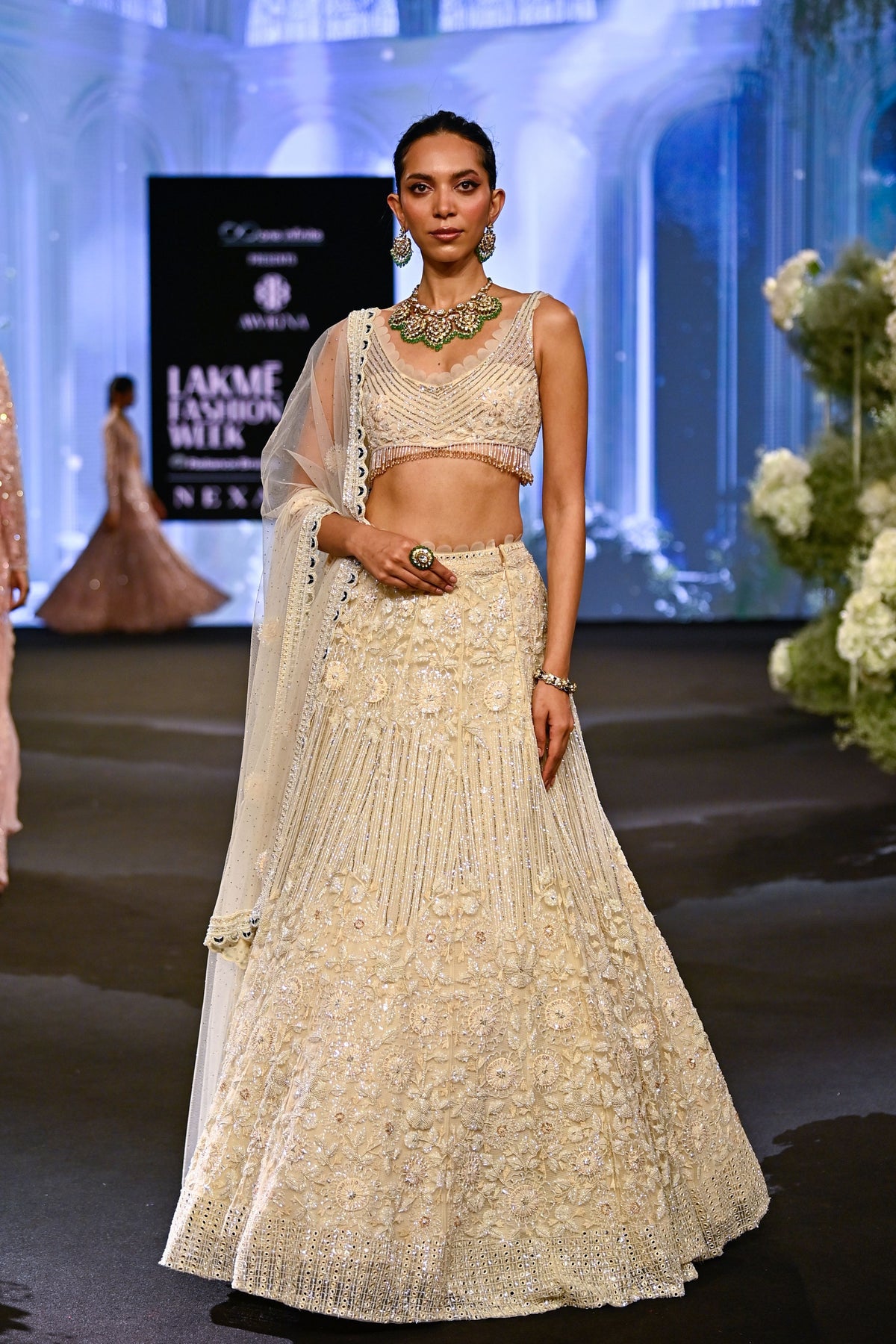 Ivory Lehenga Set