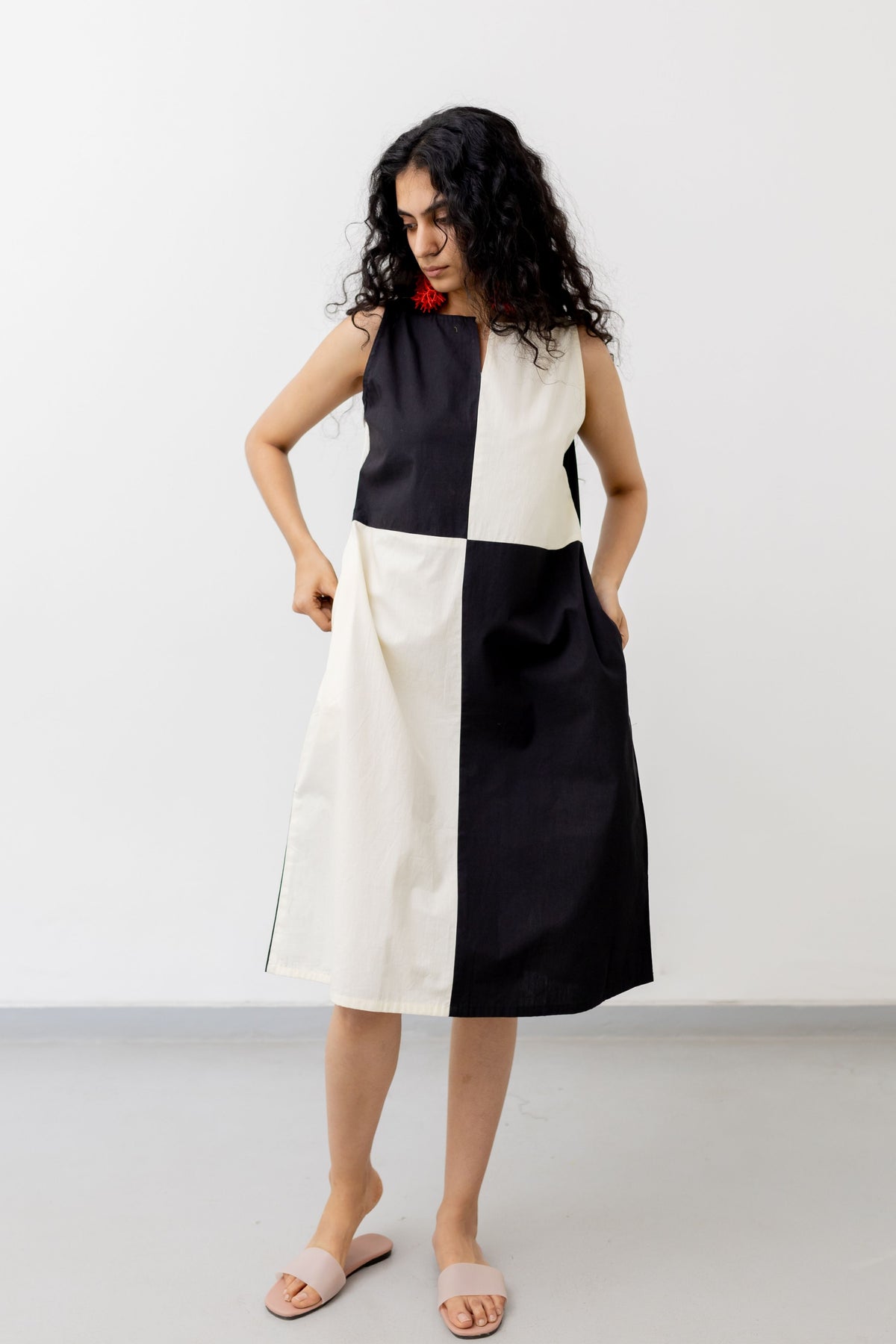 Chalk and Coal Block Dress