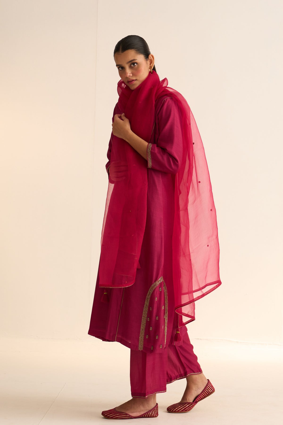 Kumud Deep Rani Pink Kurta