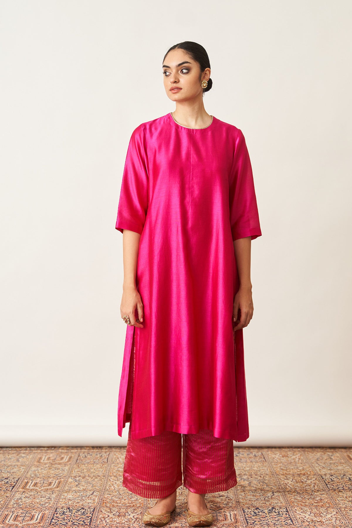 Rani Pink Kurta Set