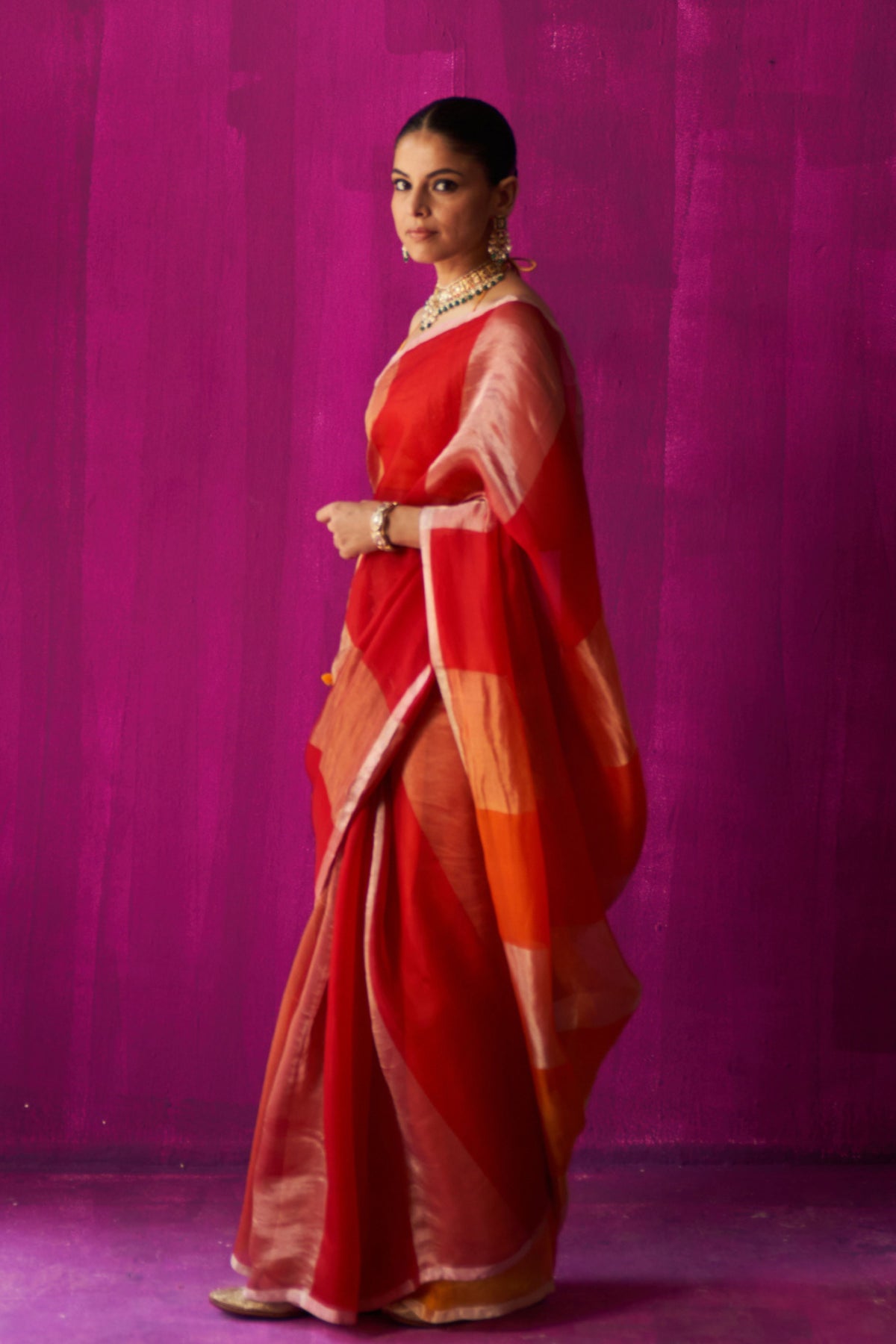 Nitya Red Saree