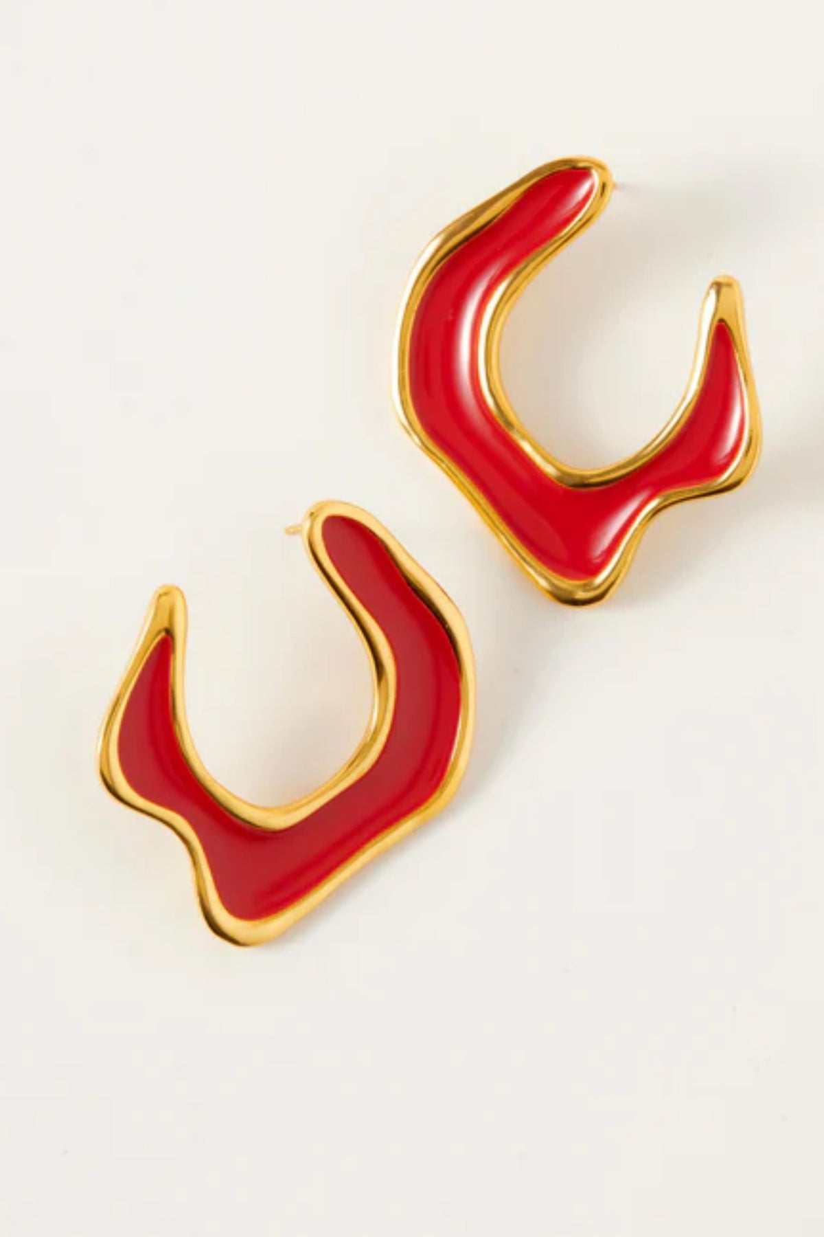 Hawaii-l Red Earrings