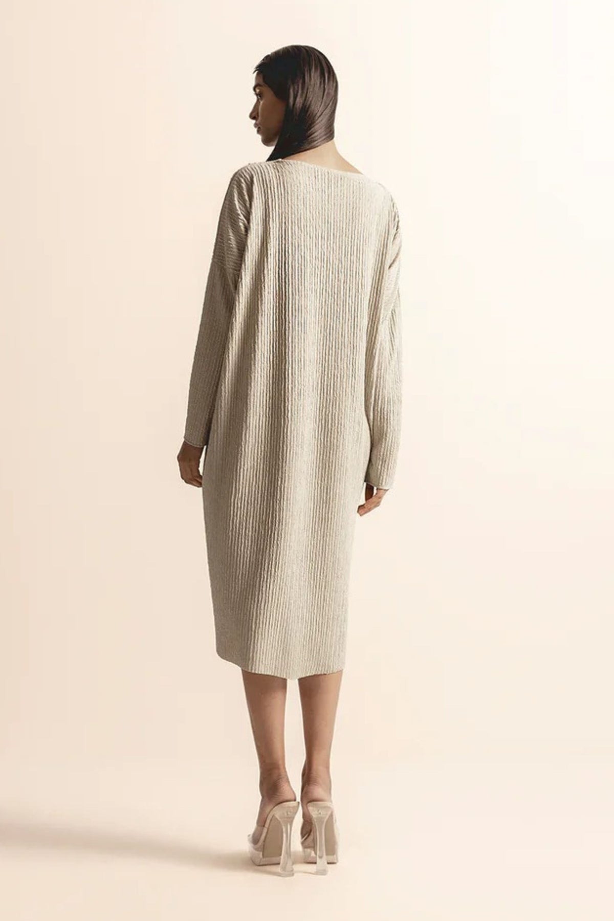 Nadru Knit Draped Tunic Dress