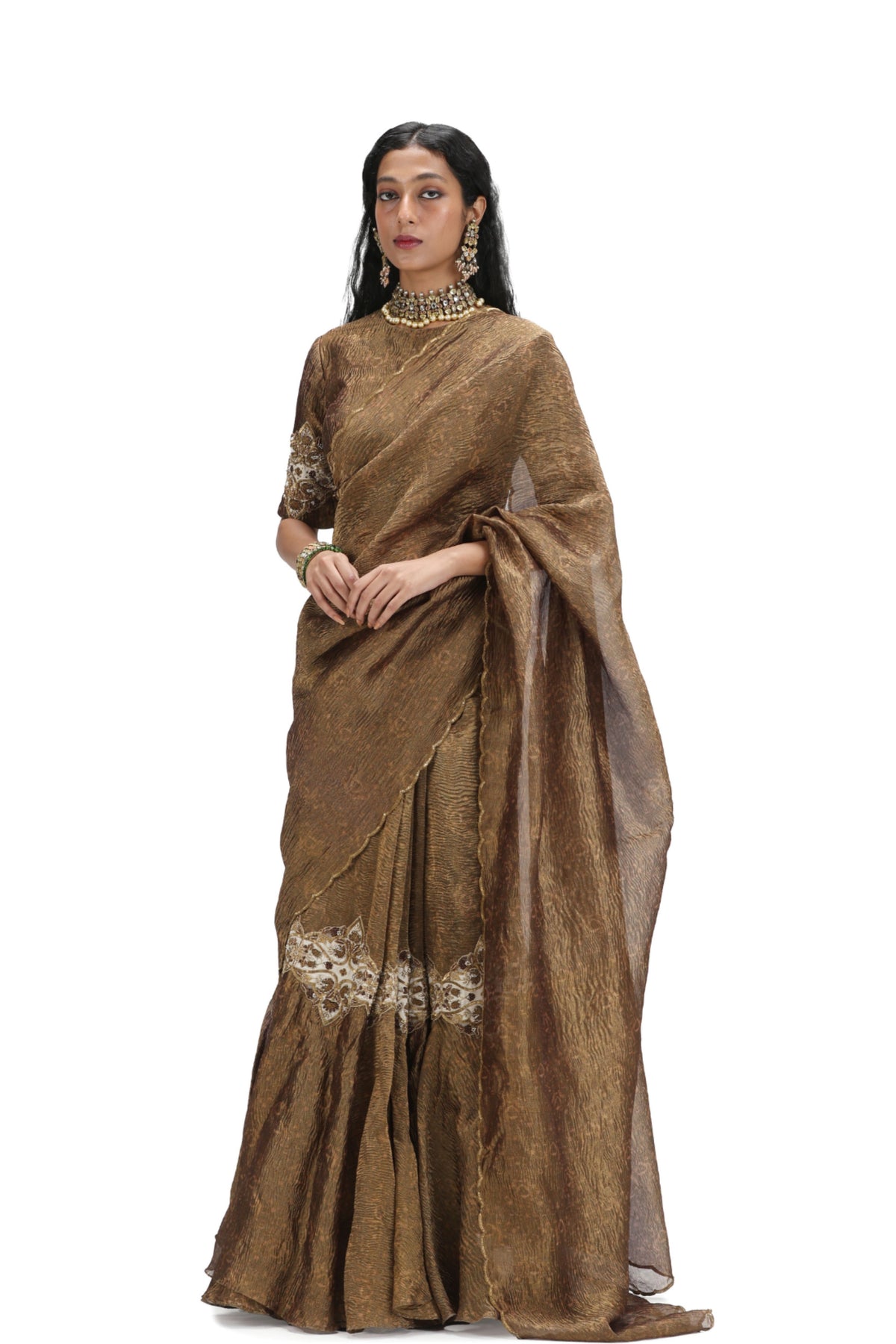 Devangana Cinnamon Saree Set