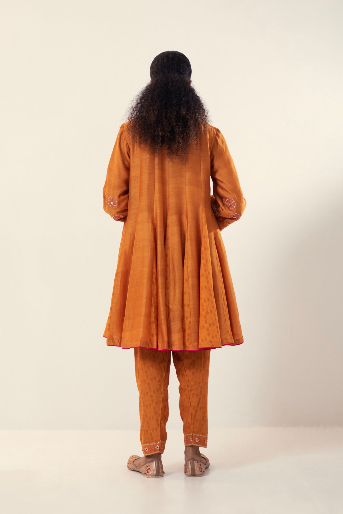 Mustard Panelled Short Kurta