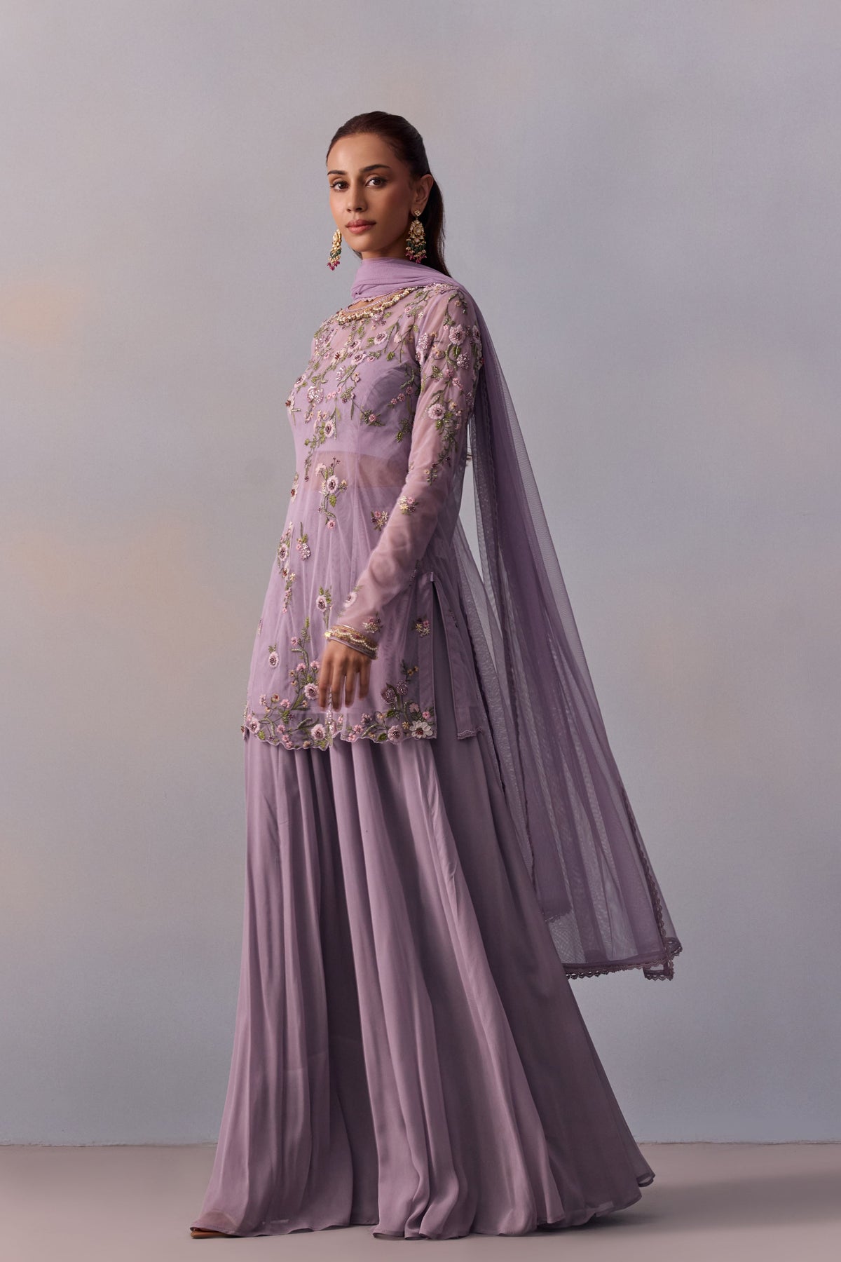 Lilac Fidah Sharara Set