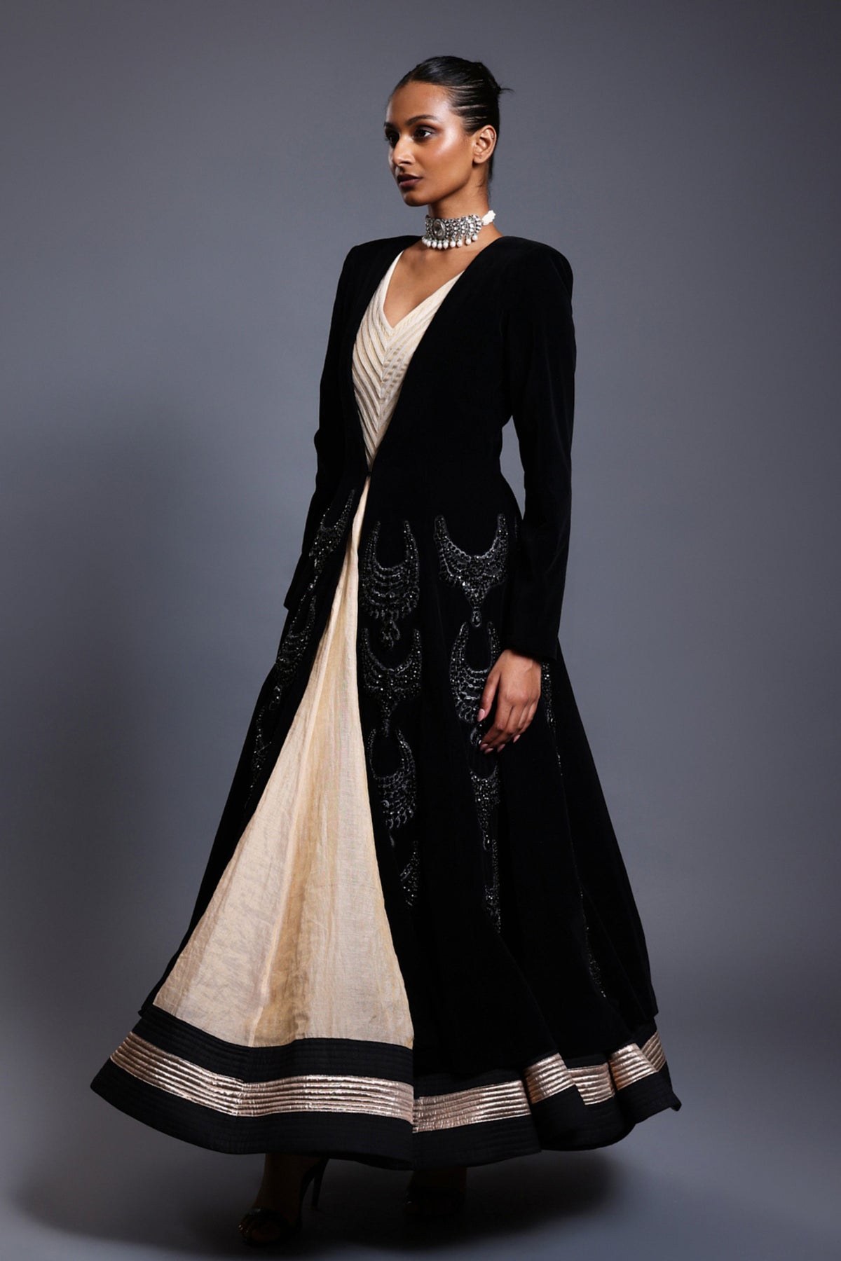 Black Anarkali With Churidaar