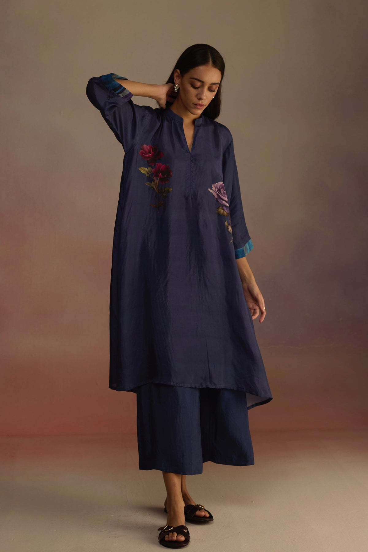 Clover Navy Kurta