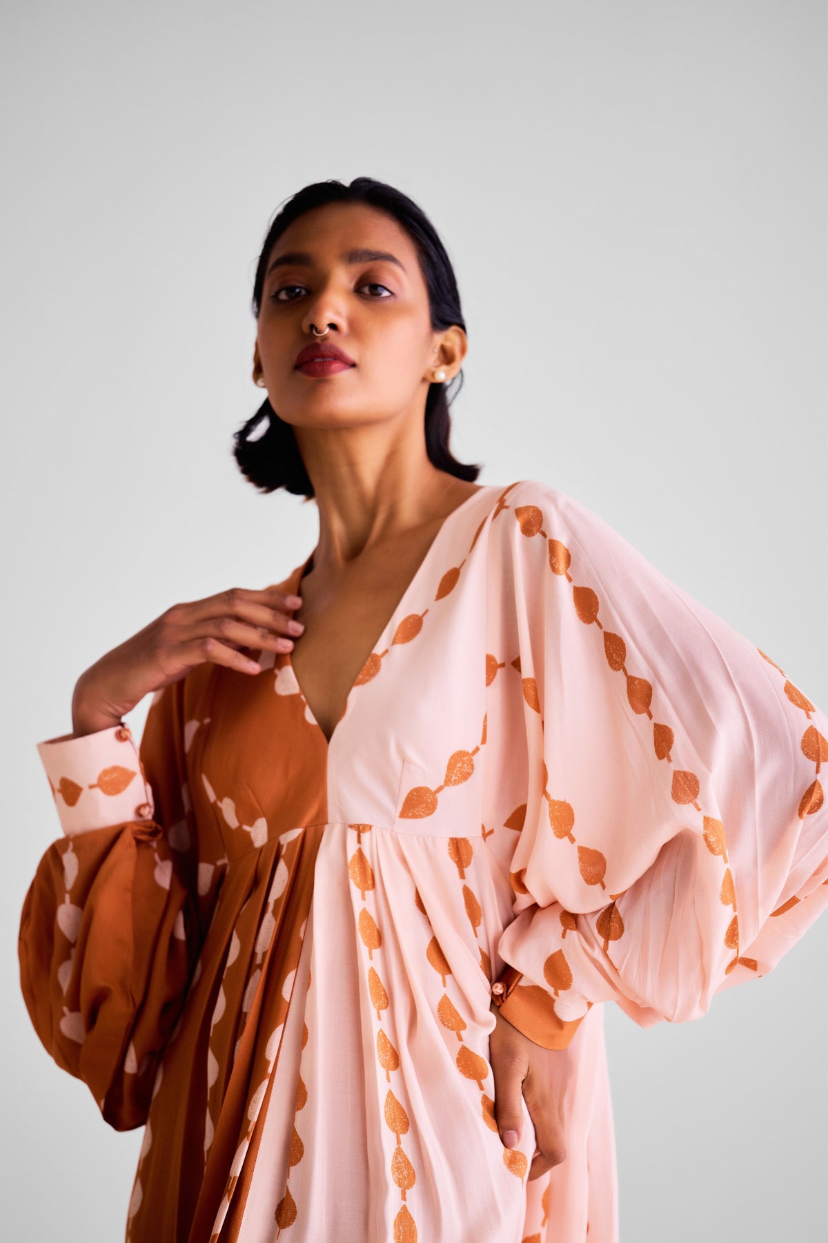 Peach Kaftan Dress