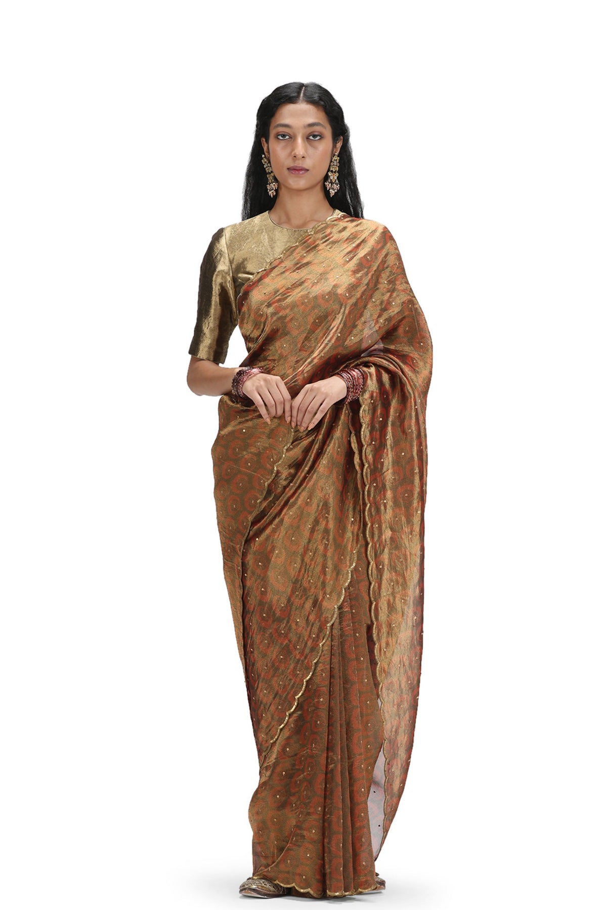 Kanyaka Charcoal Saree Set