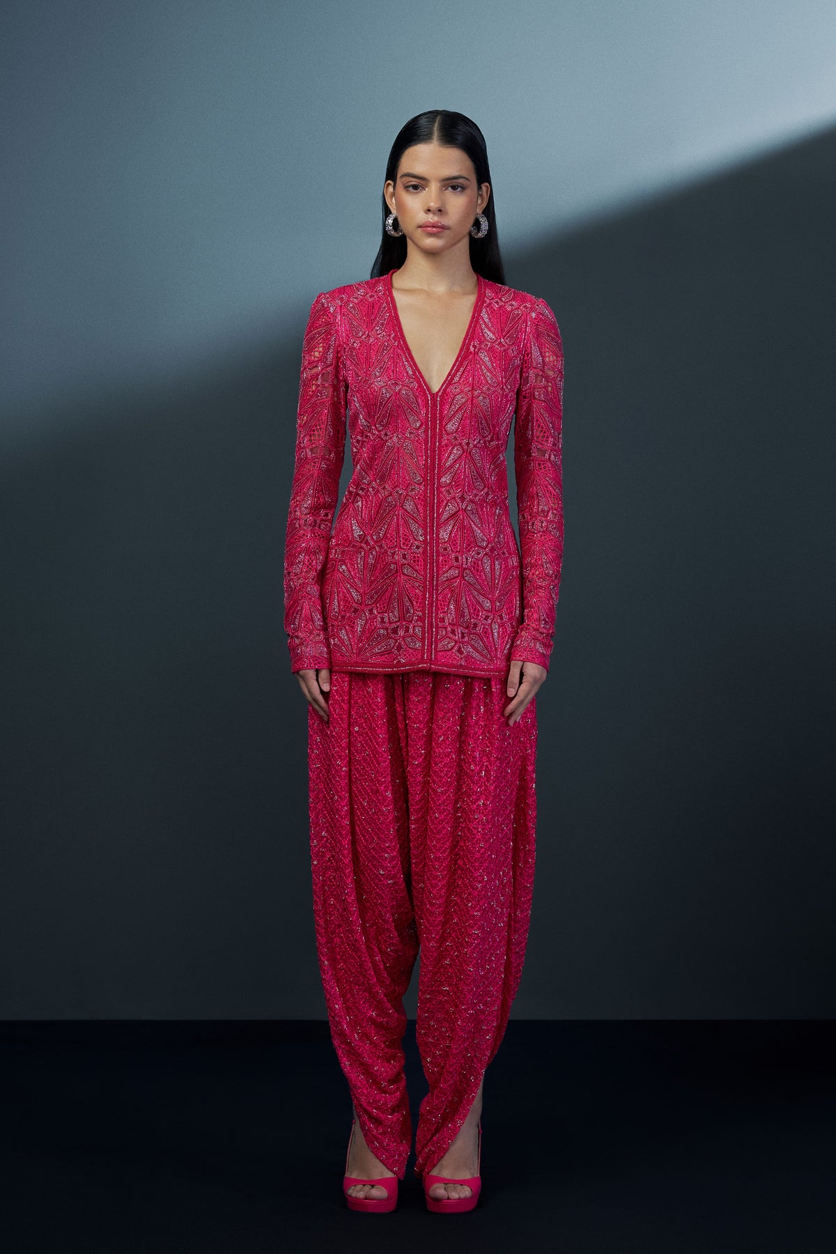 Rosalyn Fuschia Kurta With Pant