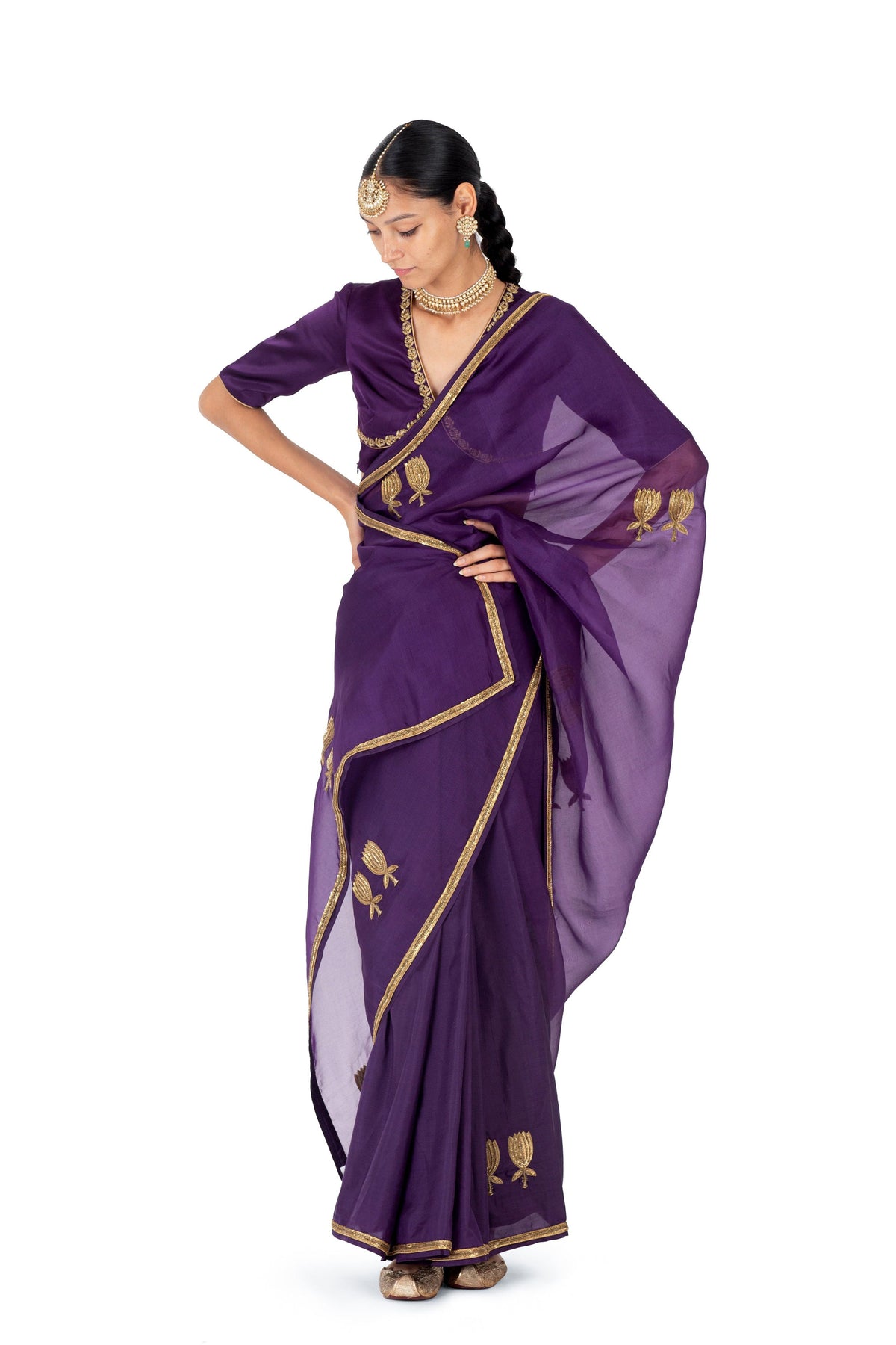 Bondir Deep Purple Sari