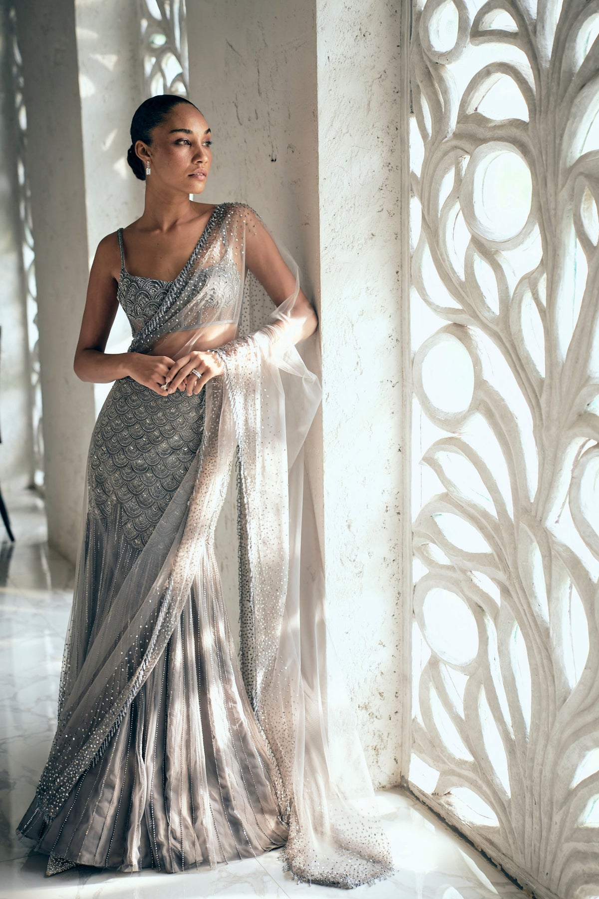 Grey Lehenga Set