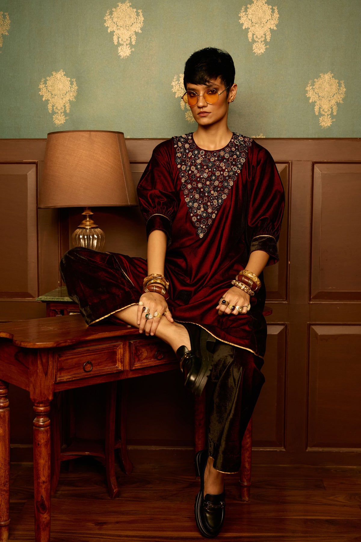 Sangria Mahroon Kurta