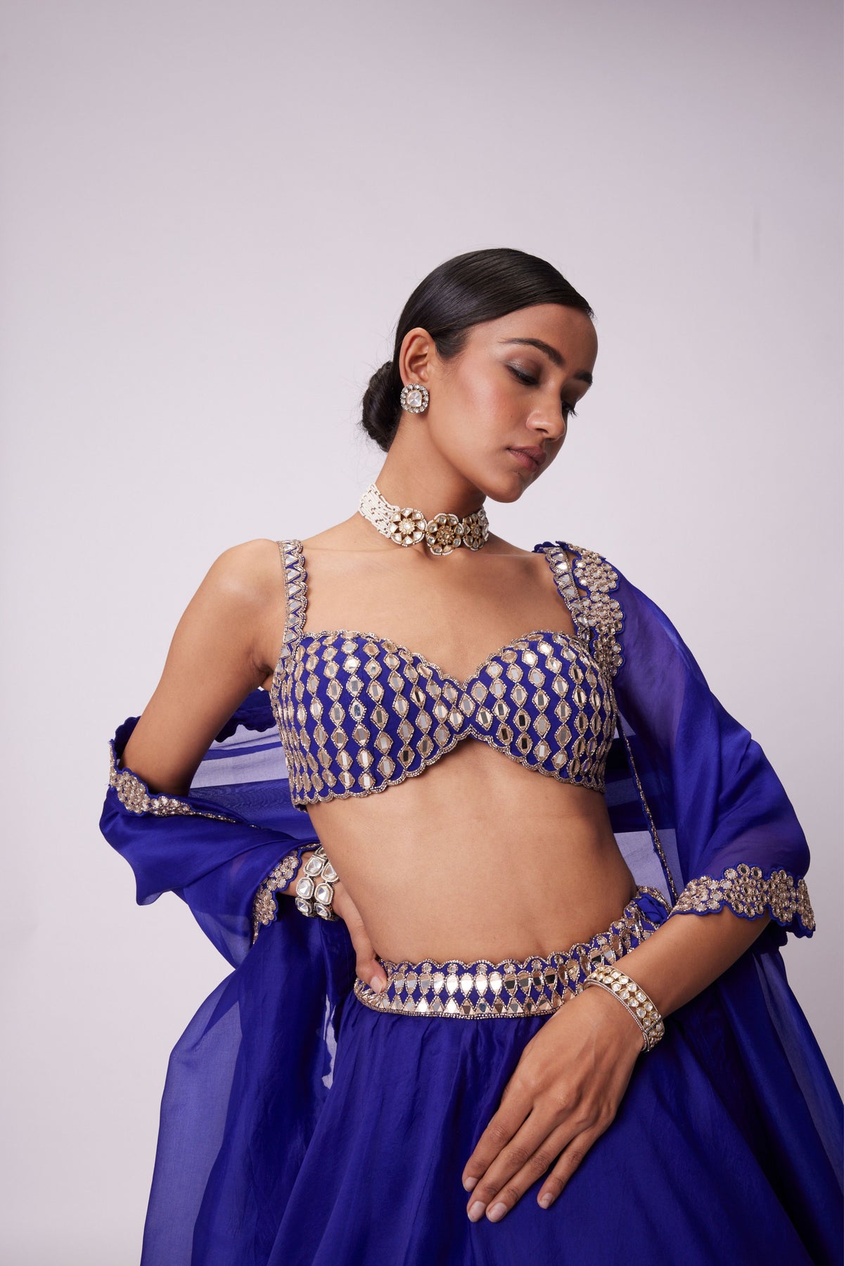 Persian Blue Lehenga Set