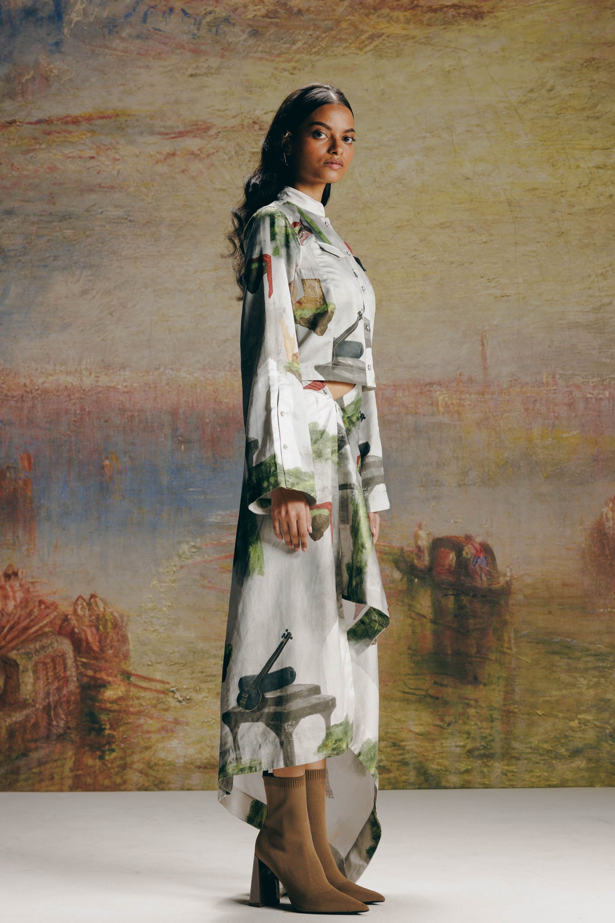 Surrealist Nehru Co-ord Set