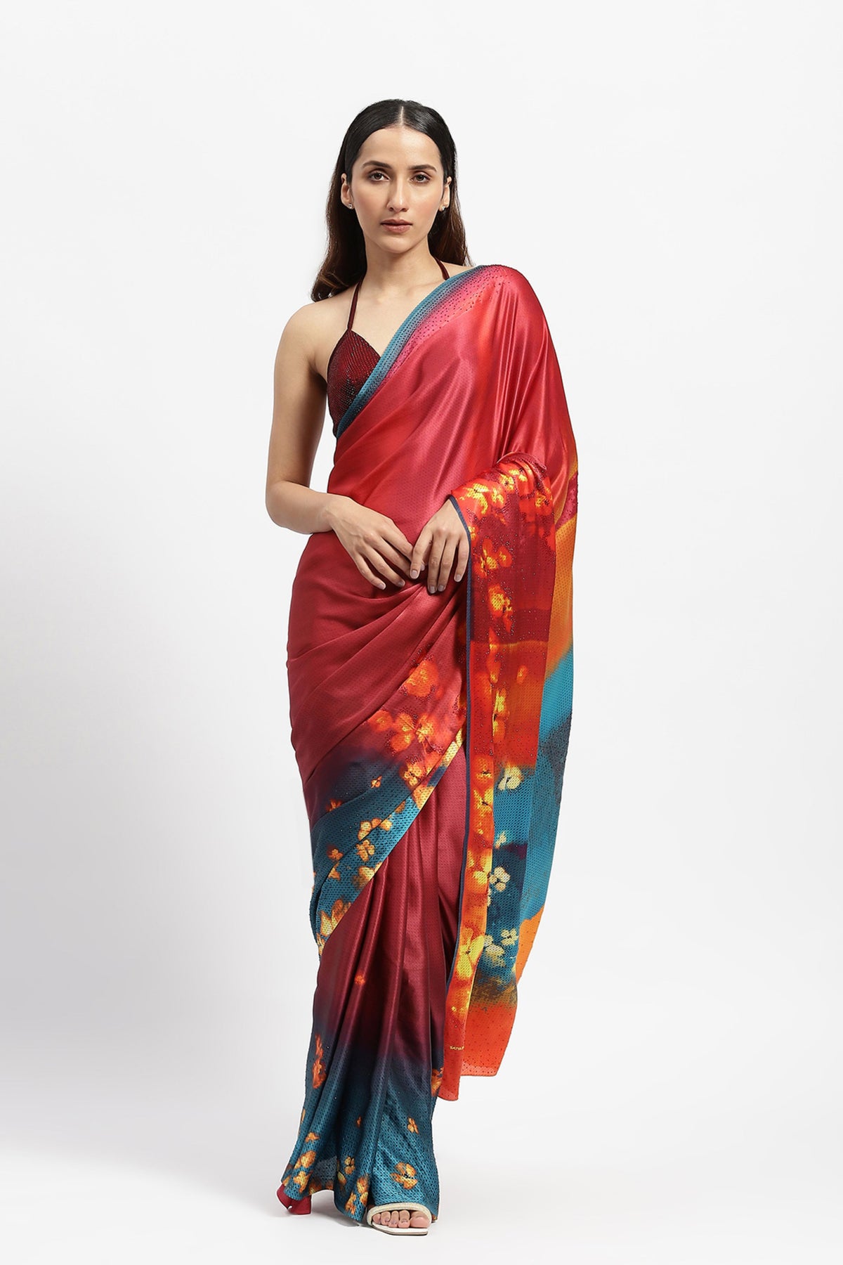 Hestia&#39;s Flame Embellished Saree