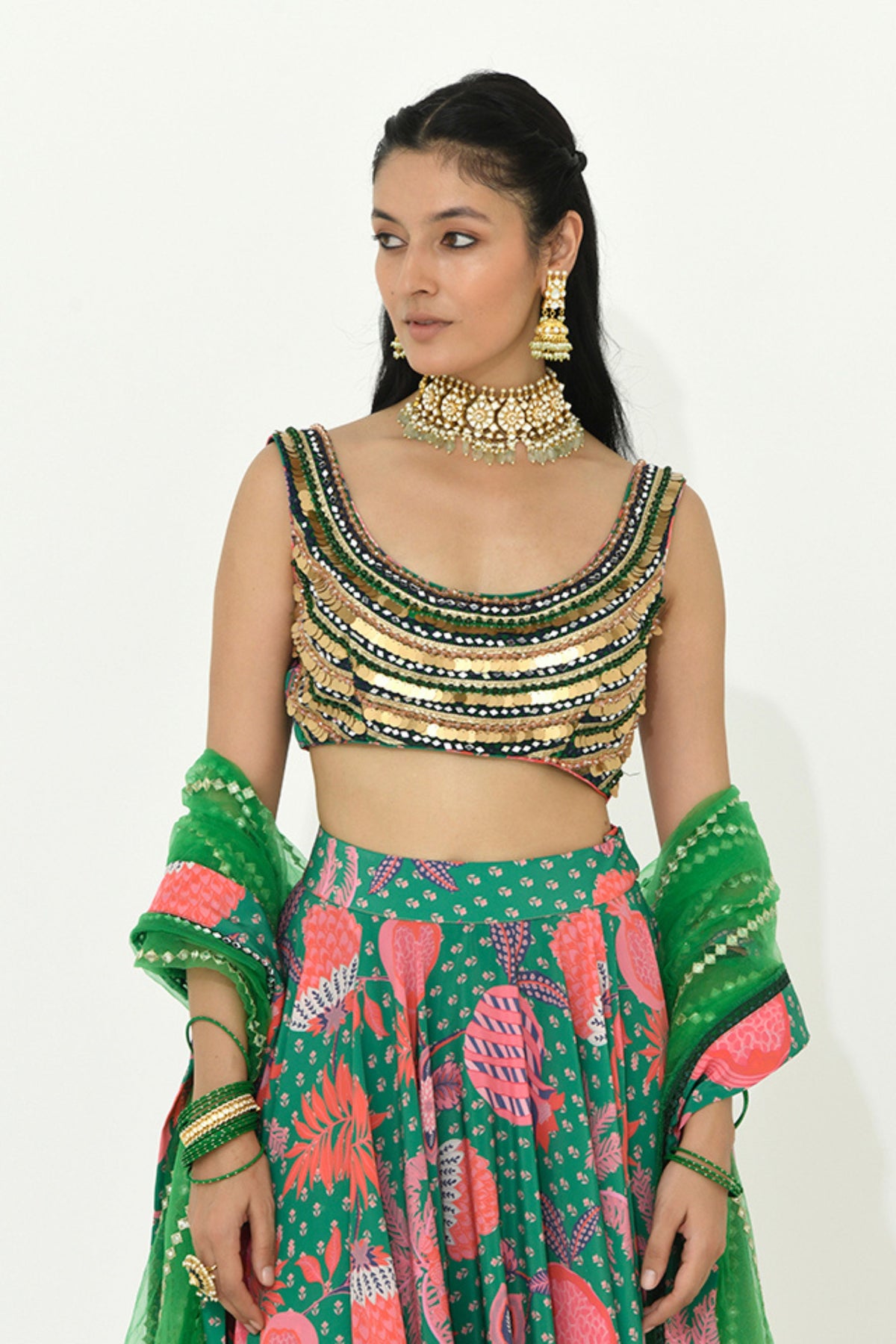 Jade Lehenga Set