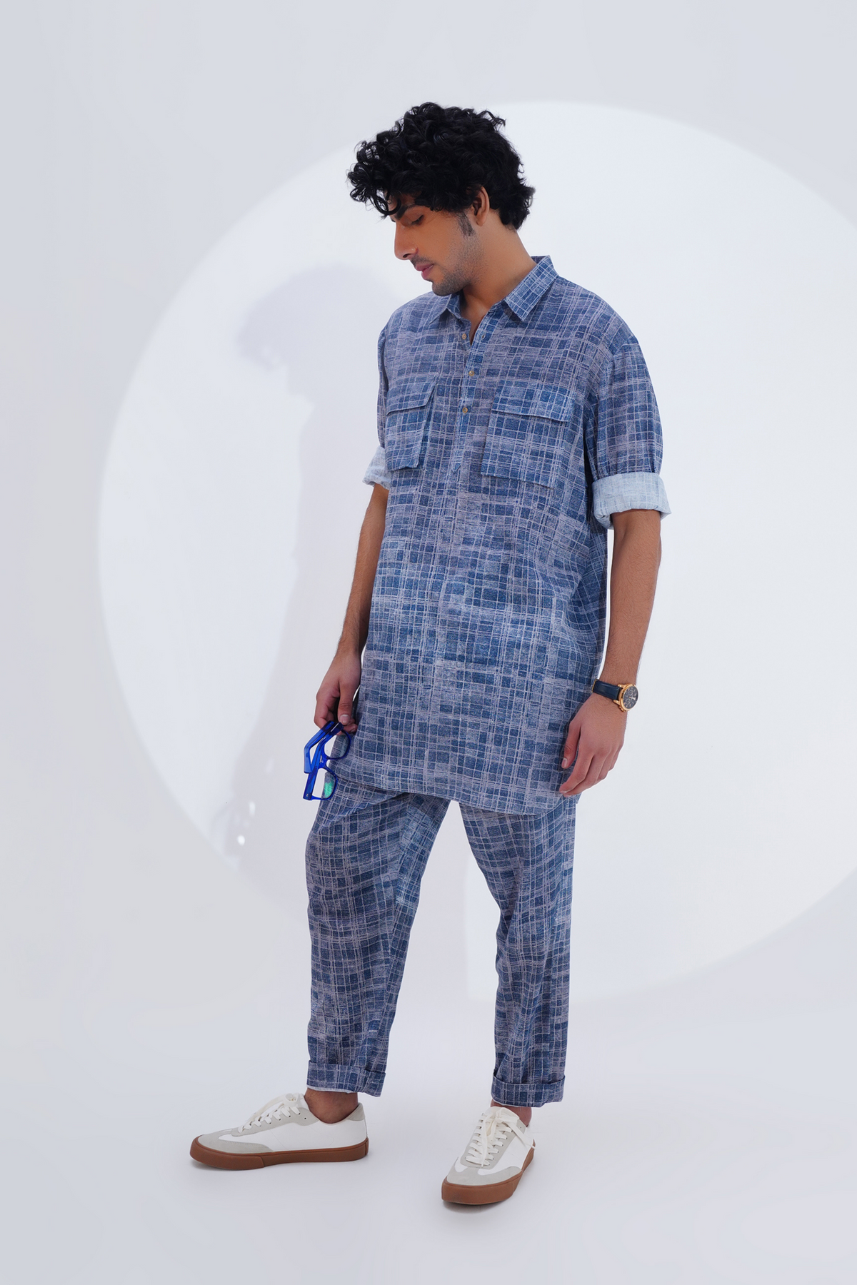 Indigo Printed Kurta Set