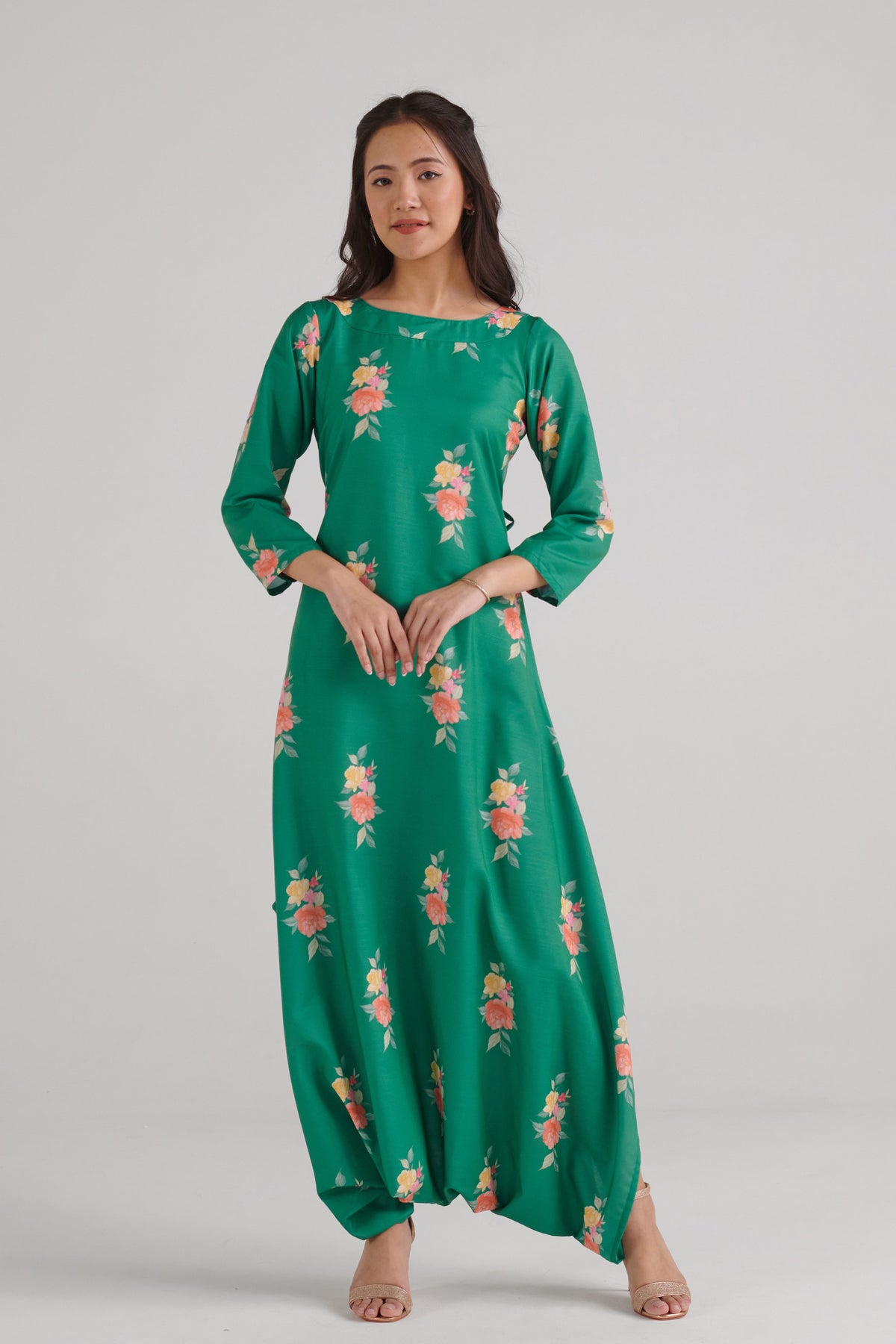 Jade Green Dhoti Jumpsuit