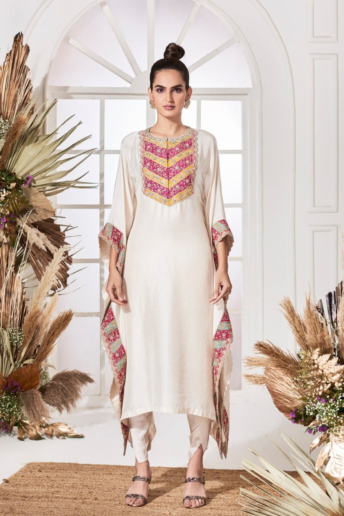 Saraswati ivory kaftan