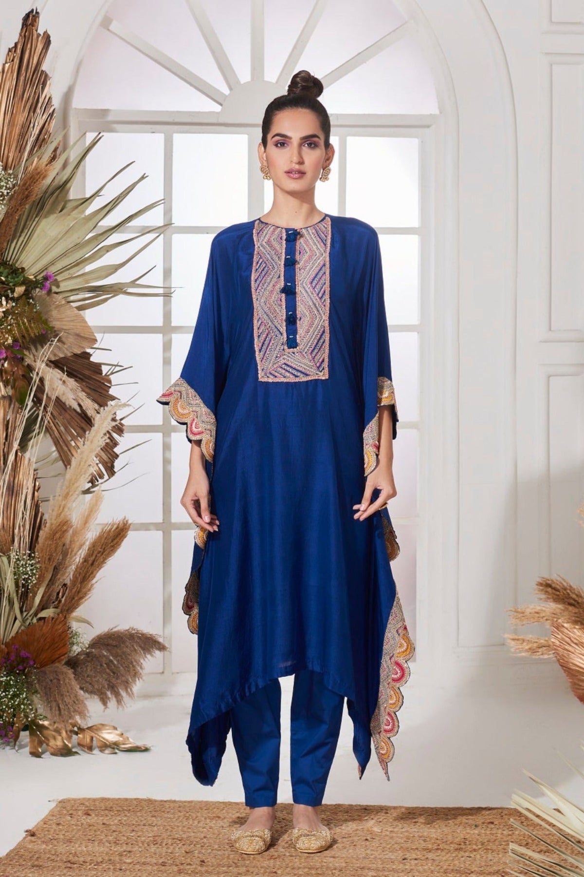 Ganga royal blue kaftan