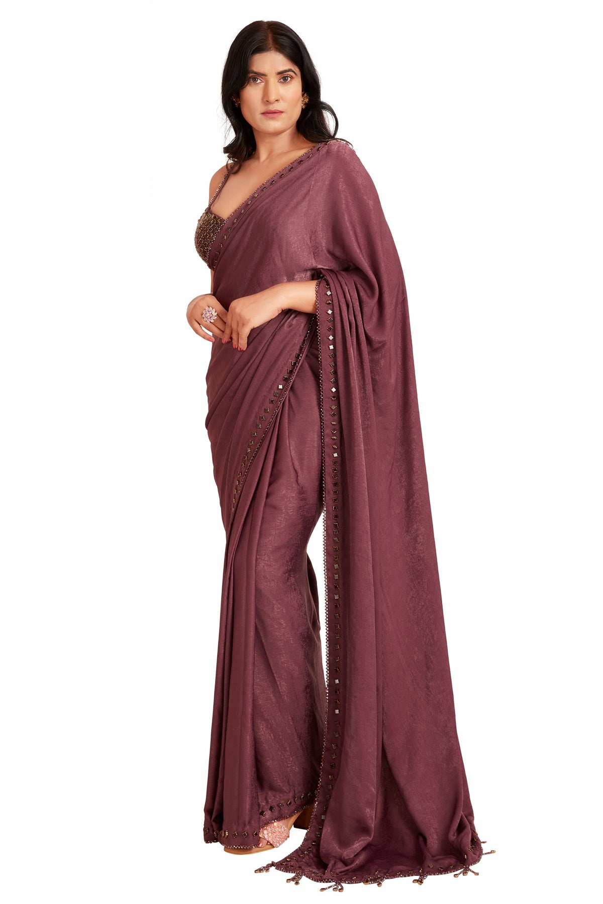 Light Purple Saree Set