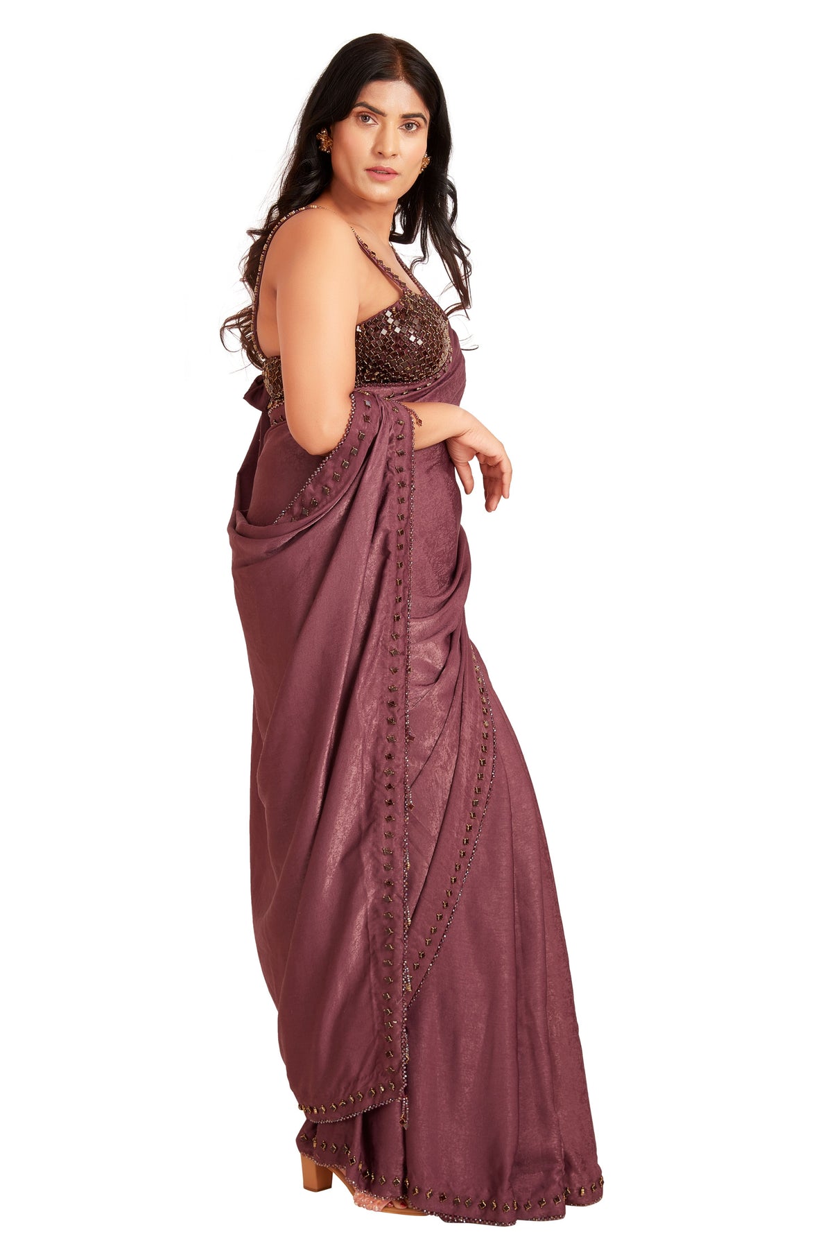 Light Purple Saree Set