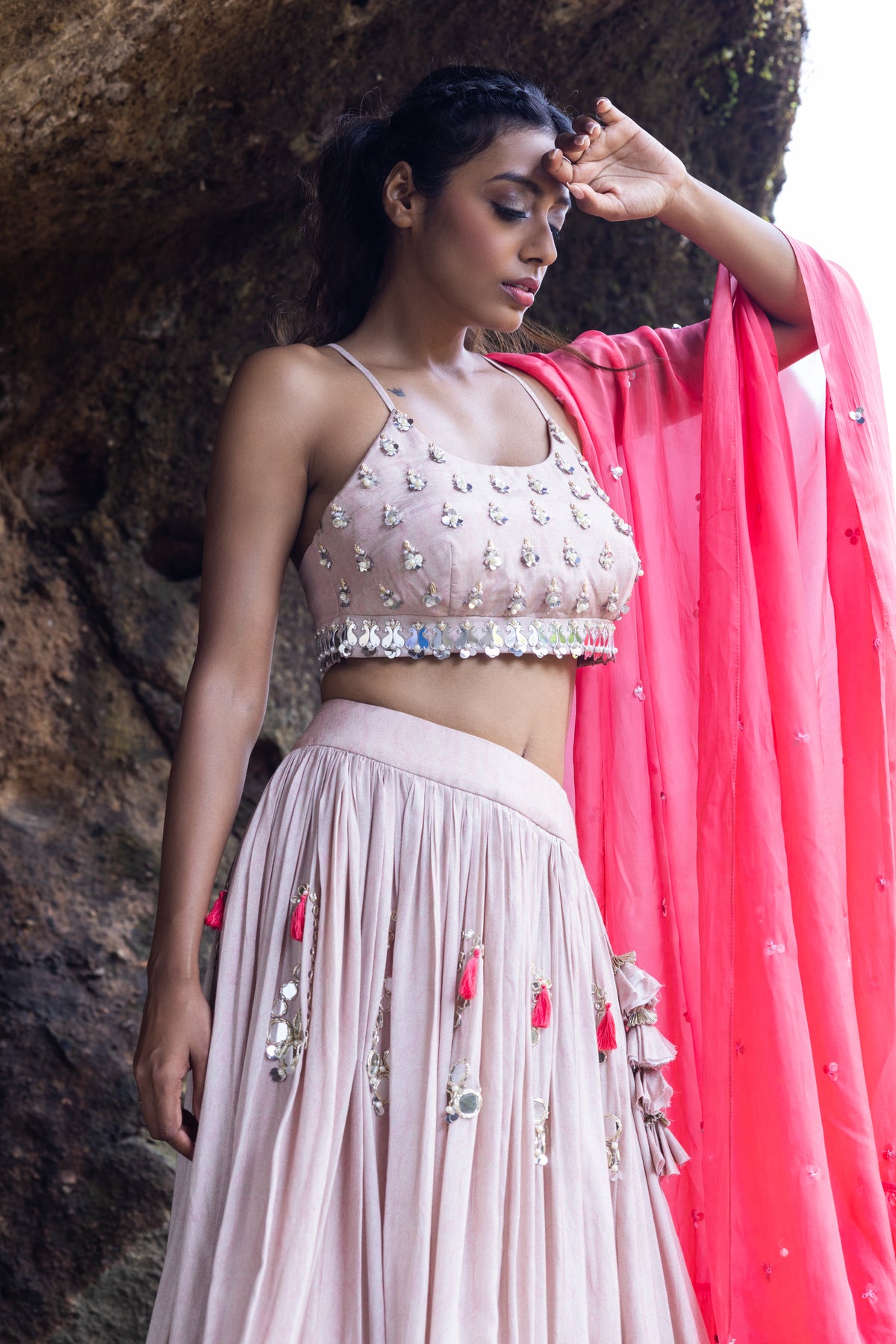 Onion Pink Lehenga Set