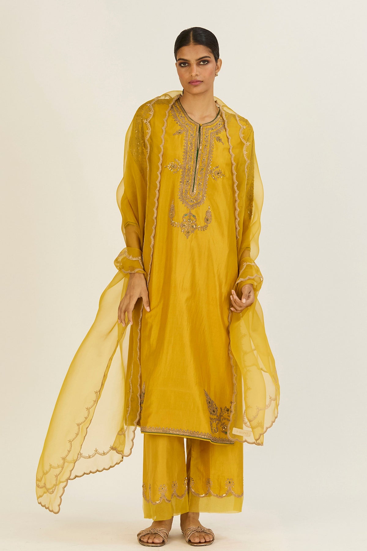 Nandita Lime Green Kurta &amp; Pants