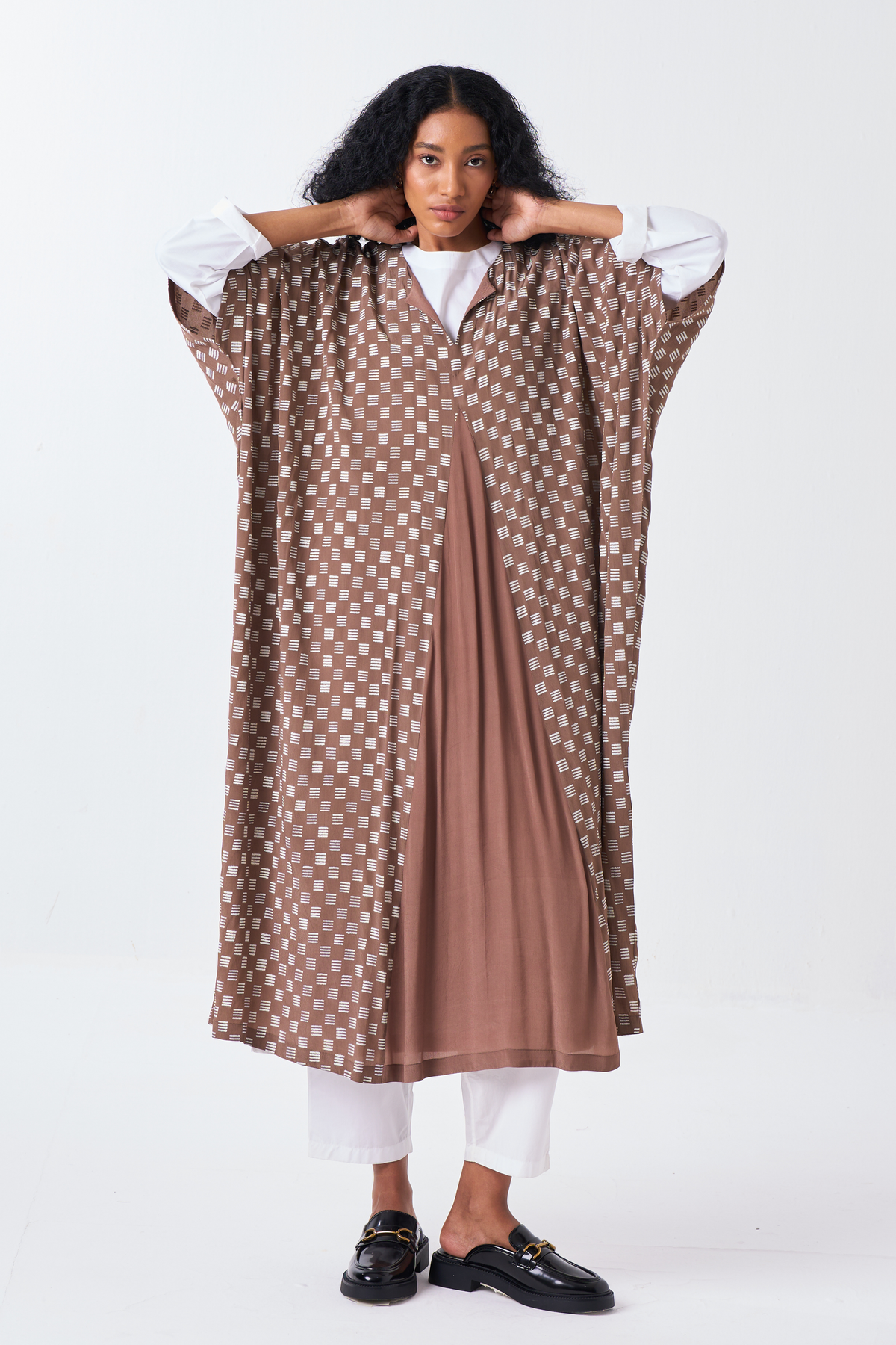 All Over Brick Print Kaftan