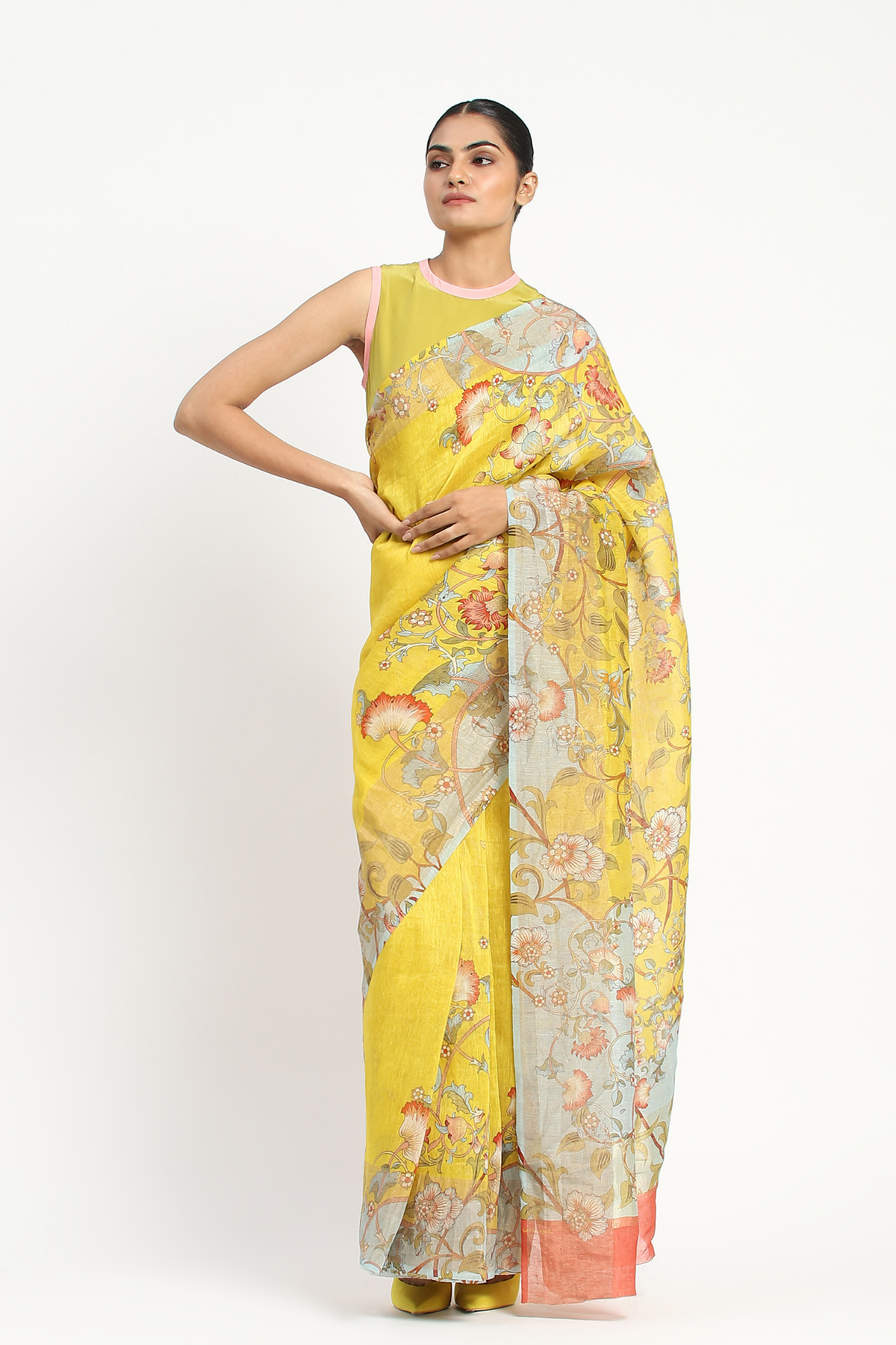 Camera Natura Printed Saree