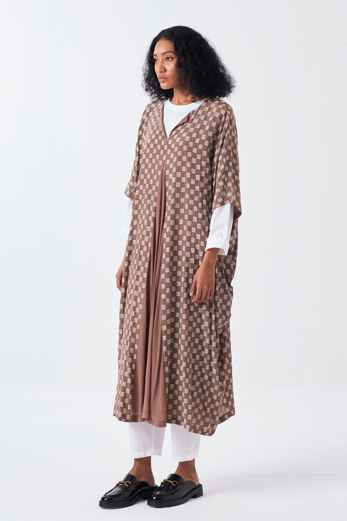 All Over Brick Print Kaftan