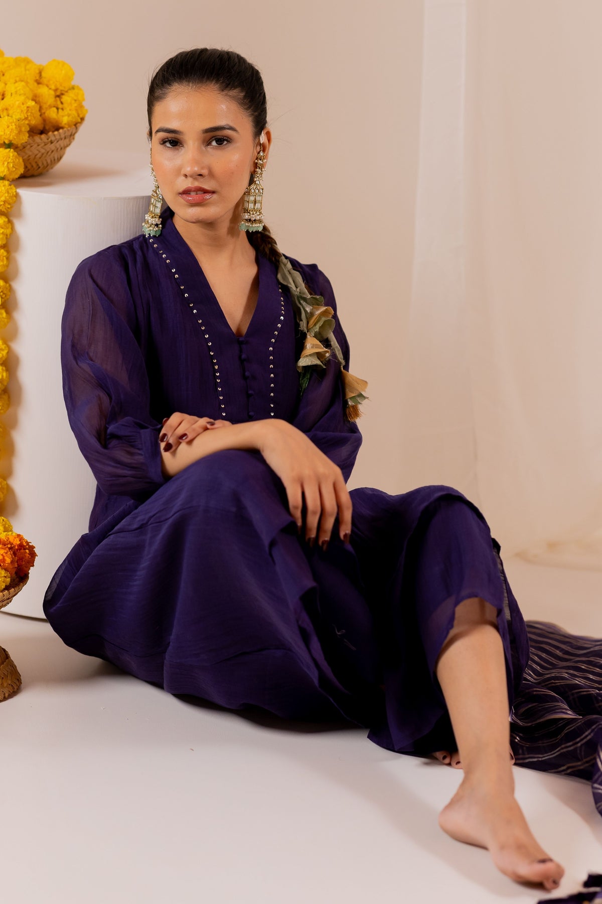 Amnaaya Blue Kurta Set