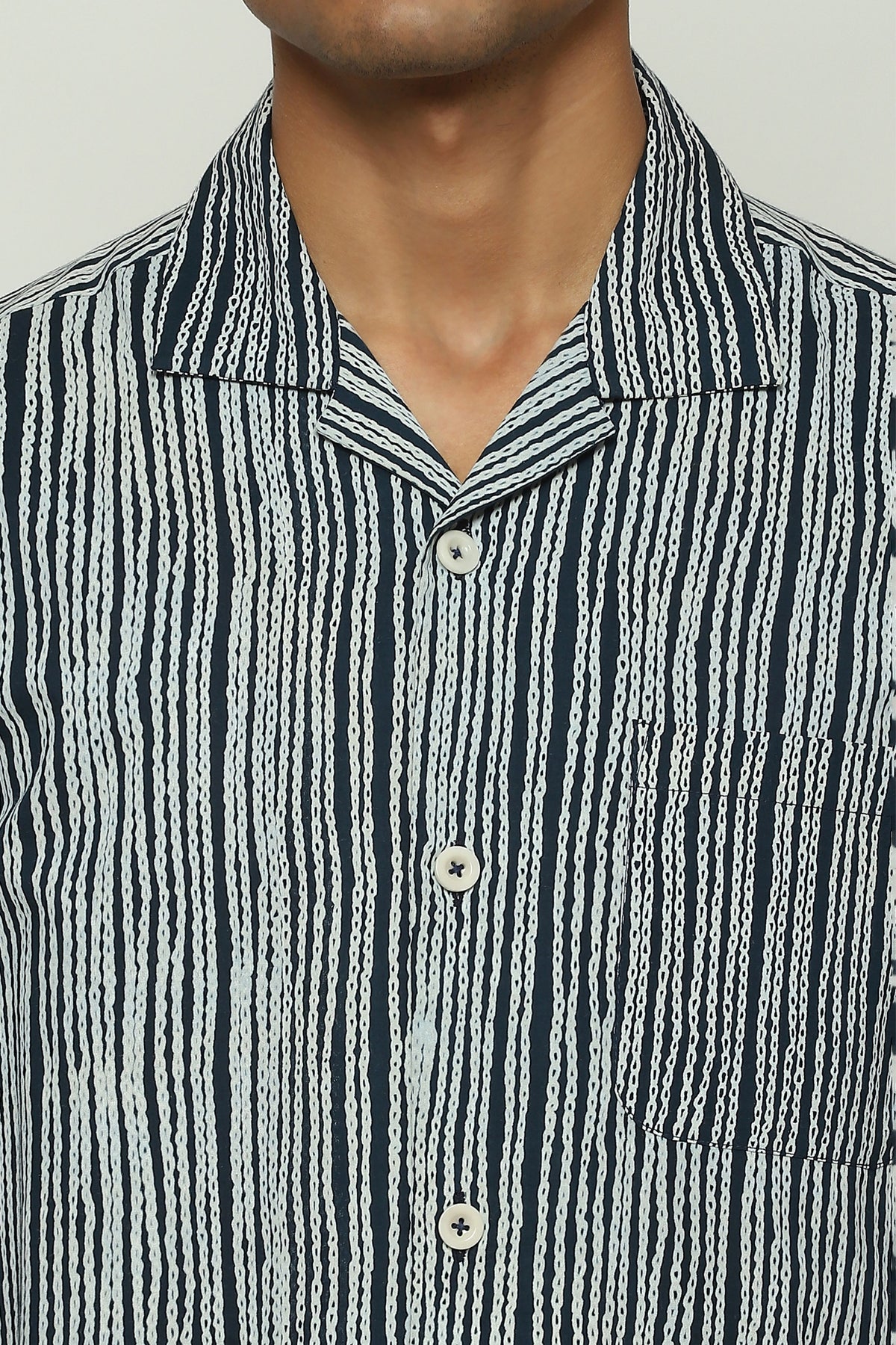 Black &amp; White Crewel Print Shirt