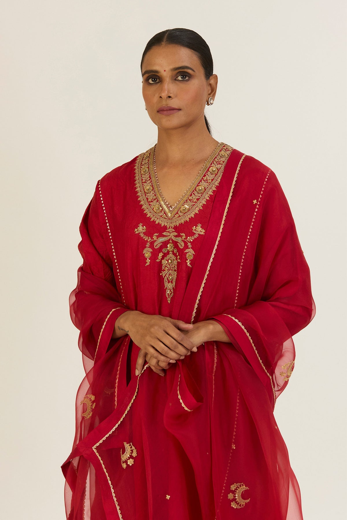 Navya Red Kurta &amp; Pants