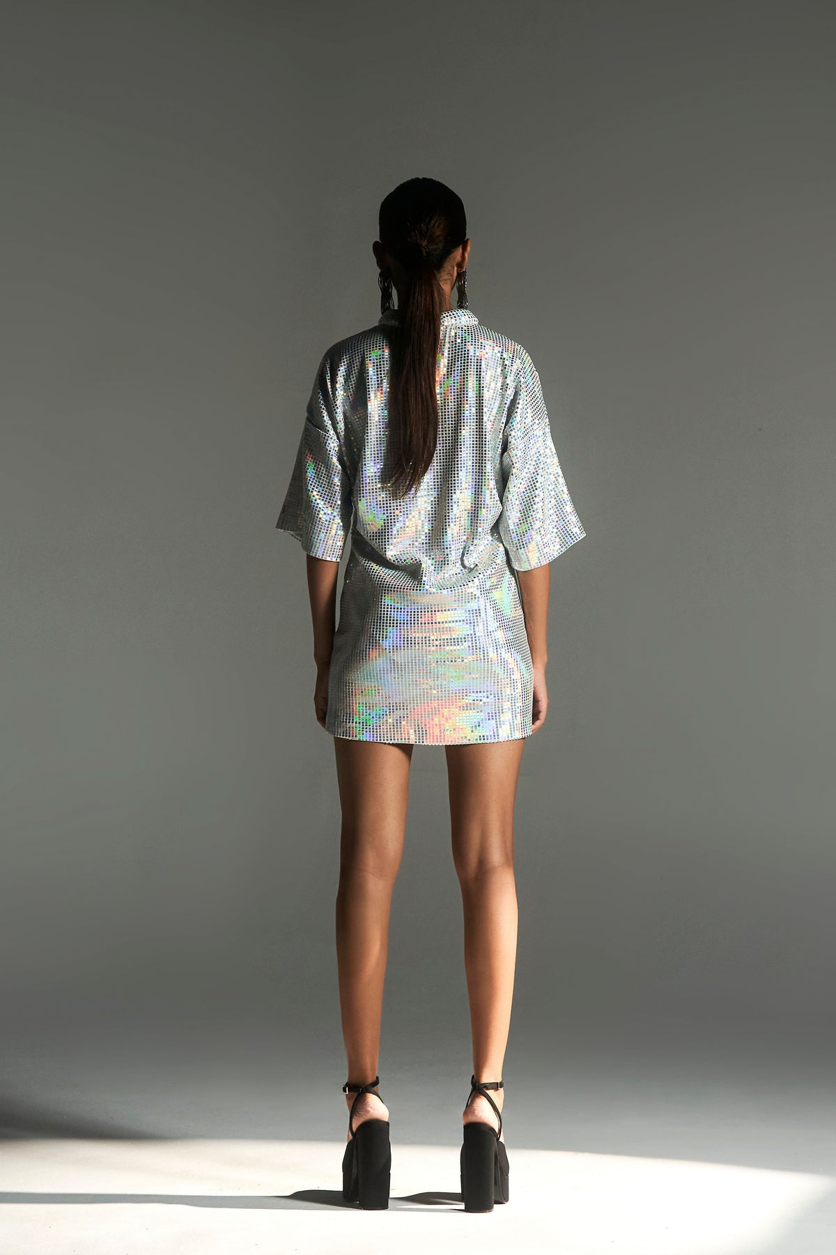 Metallic Jersey Rainbow Dress